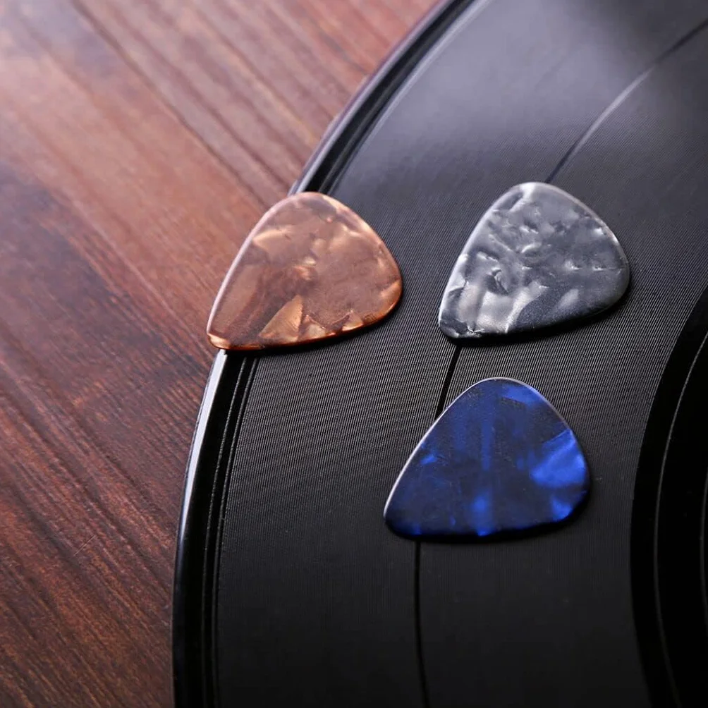 Médiator Guitare Acoustique Lot de 24, Celluloïd, pour Guitare Ukulélé Électrique Basse