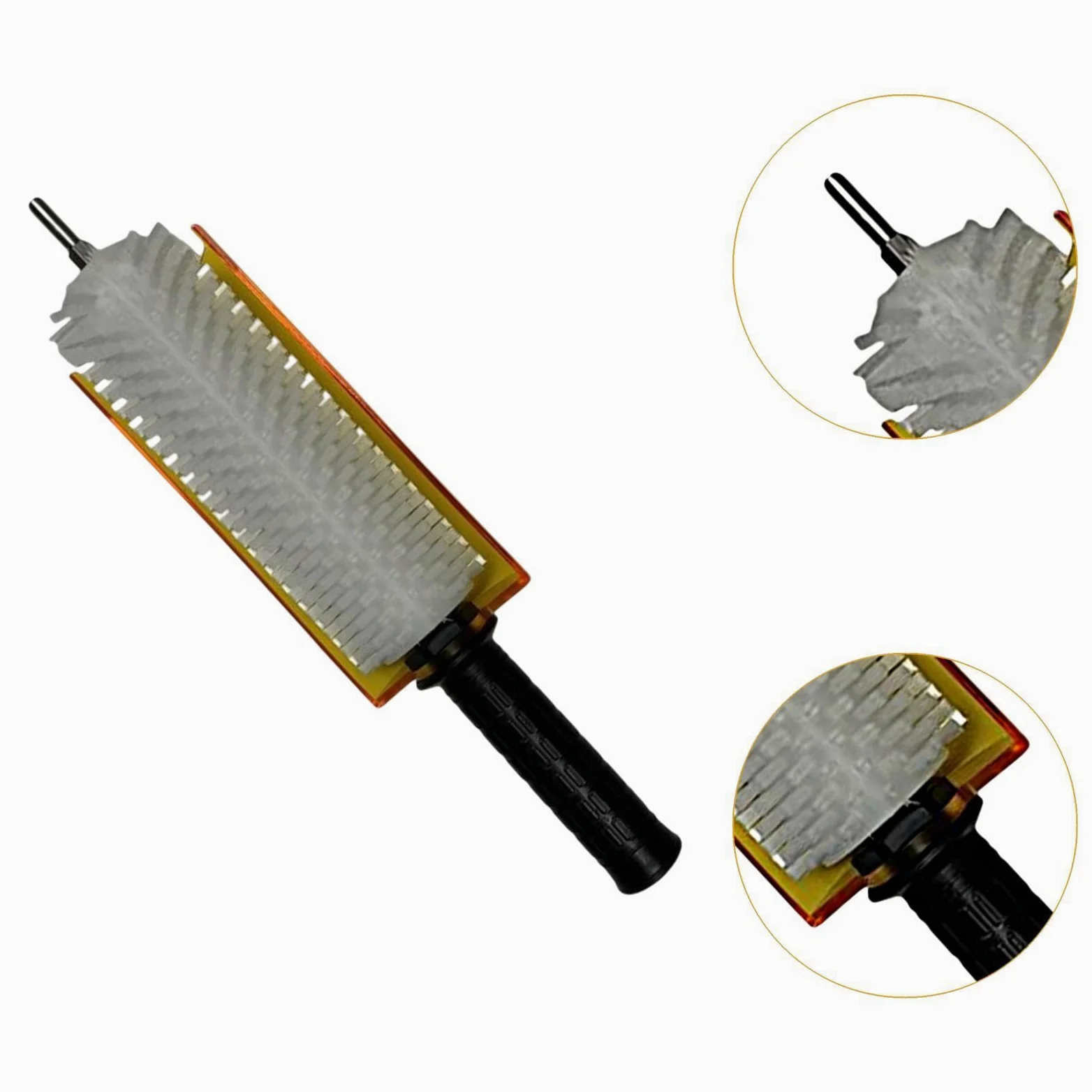 Kit de Housse de Manche de Brosse à Ski, Brosse de Fartage de Ski, Brosse à Rouleau Portable, Entretien de Snowboard, Brosse à Farter de Ski, Nylon