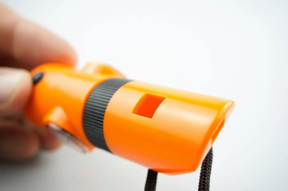 SE CCH7-1OR Lot de 12 sifflets de survie 7 en 1 Orange Taille S