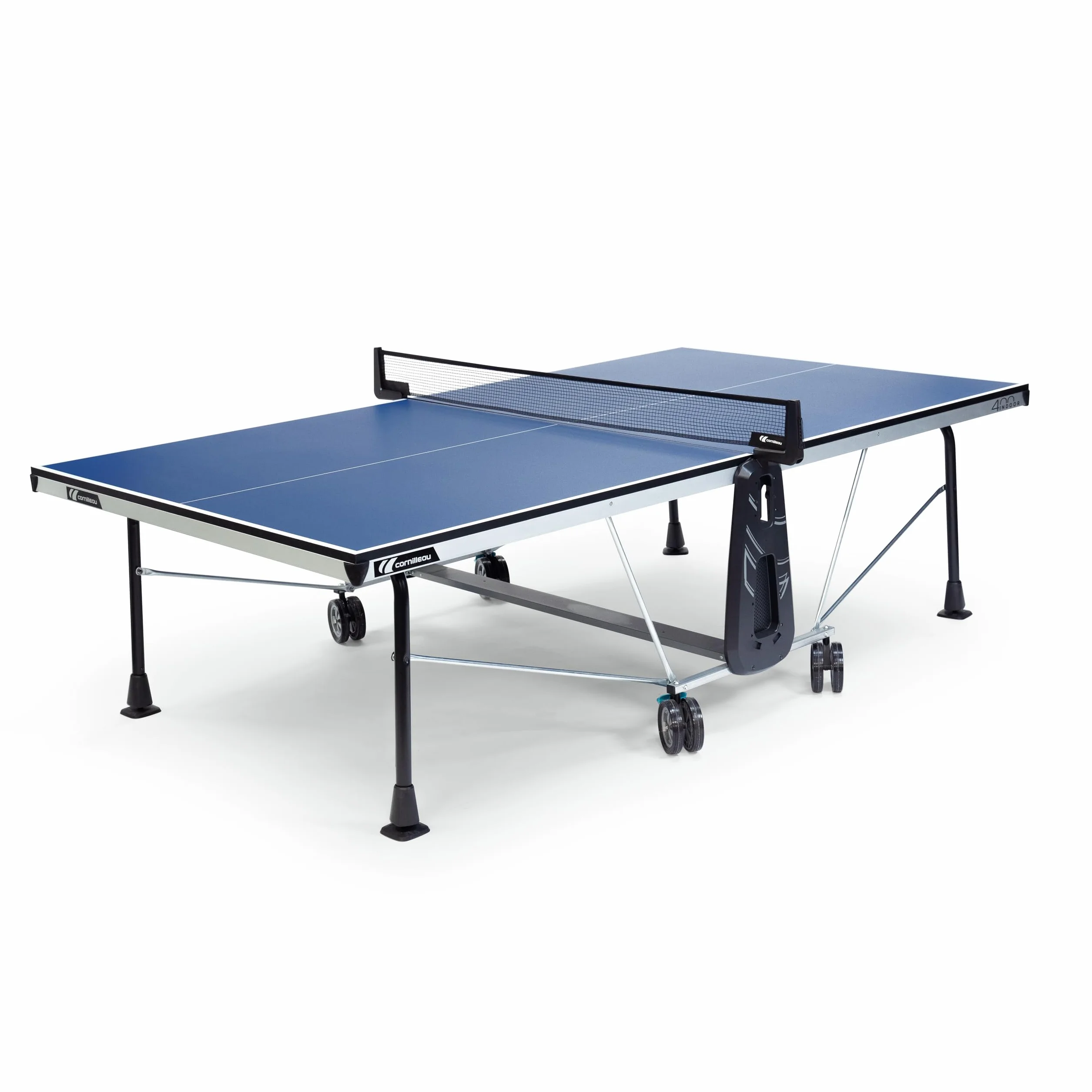 CORNILLEAU - 400 Indoor – Table de Ping-Pong Pliable d'Intérieur, Qualité Club, Sécurité Renforcée, Montage Simple, Filet Réglable Inclus – 274 x 152,5 x 76 cm