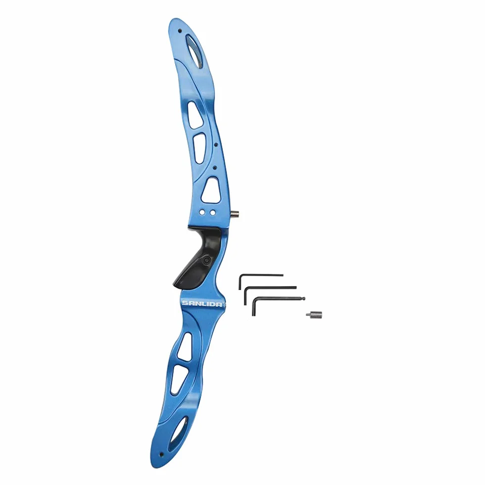 Poignée d'arc Classique Takedown ILF 25" Alliage d'aluminium Droitier Bleu