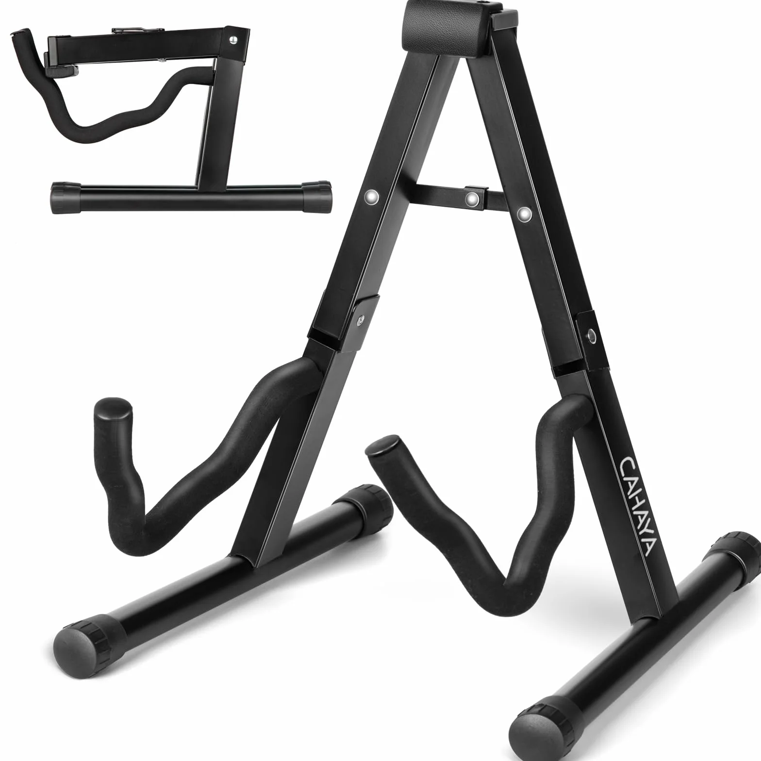 CAHAYA Support de Guitare Pliable A-Frame Métal Universel pour Guitare et Basse Électrique Acoustique Classique