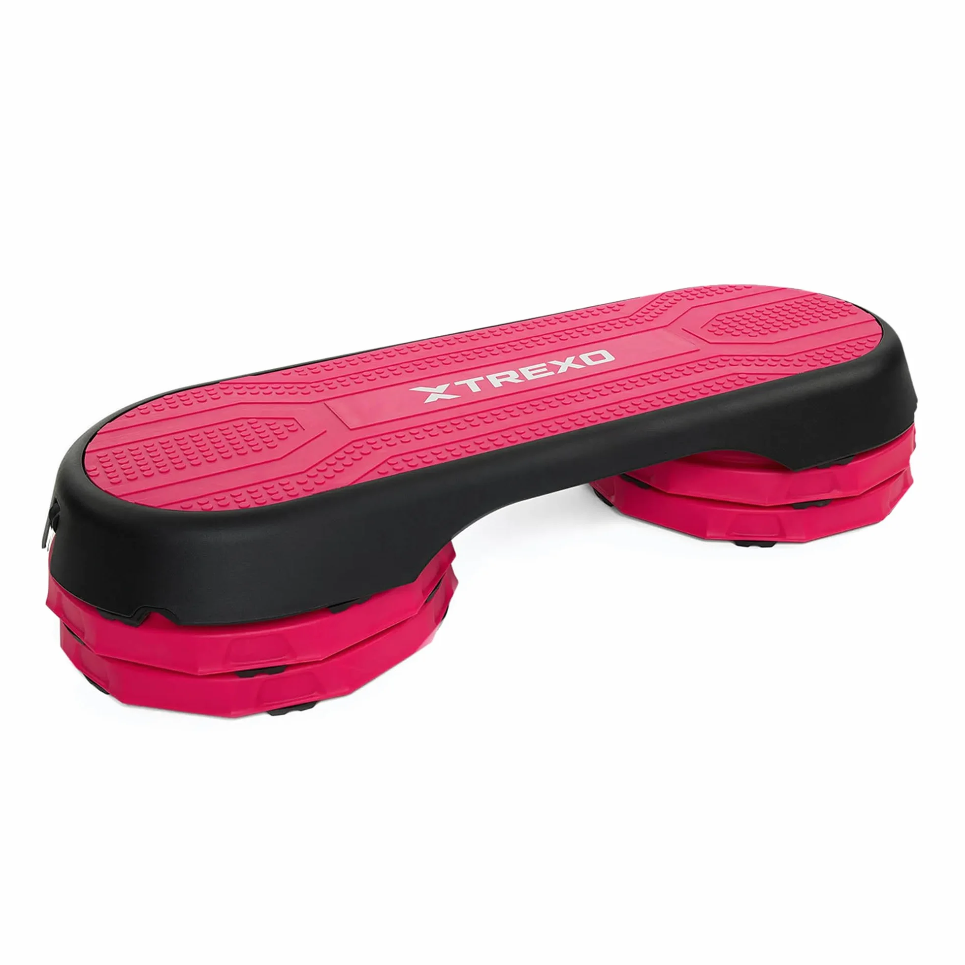 TREXO Marche d'aérobic 107x42 cm Hauteur ajustable 10-15-20 cm Polypropylène TPR 250 kg