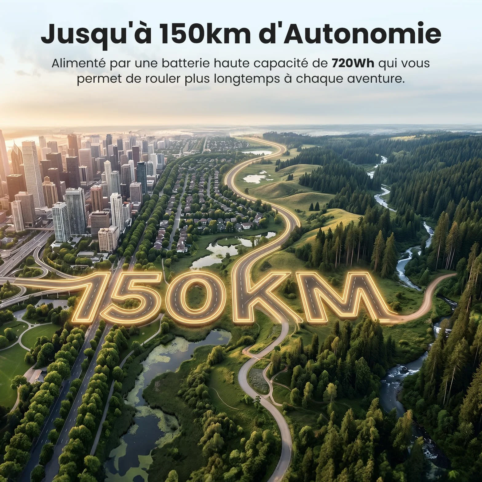 Touroll U2 Pro Vélo Électrique Homme 29" VTT 48V 15Ah 150KM 70Nm Freins à Disque Hydrauliques
