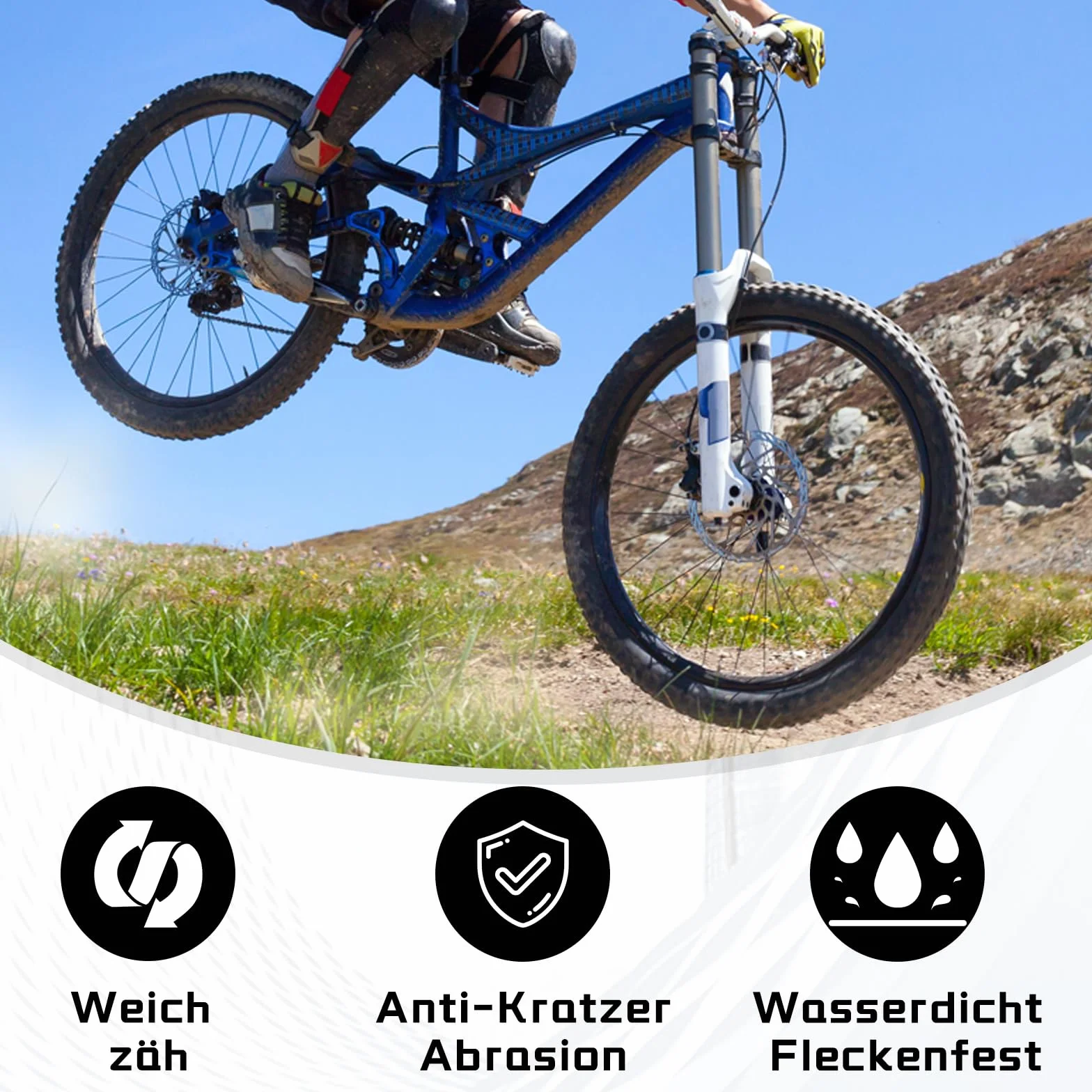 Lot de 2 autocollants de protection pour cadre de vélo, film de protection de peinture