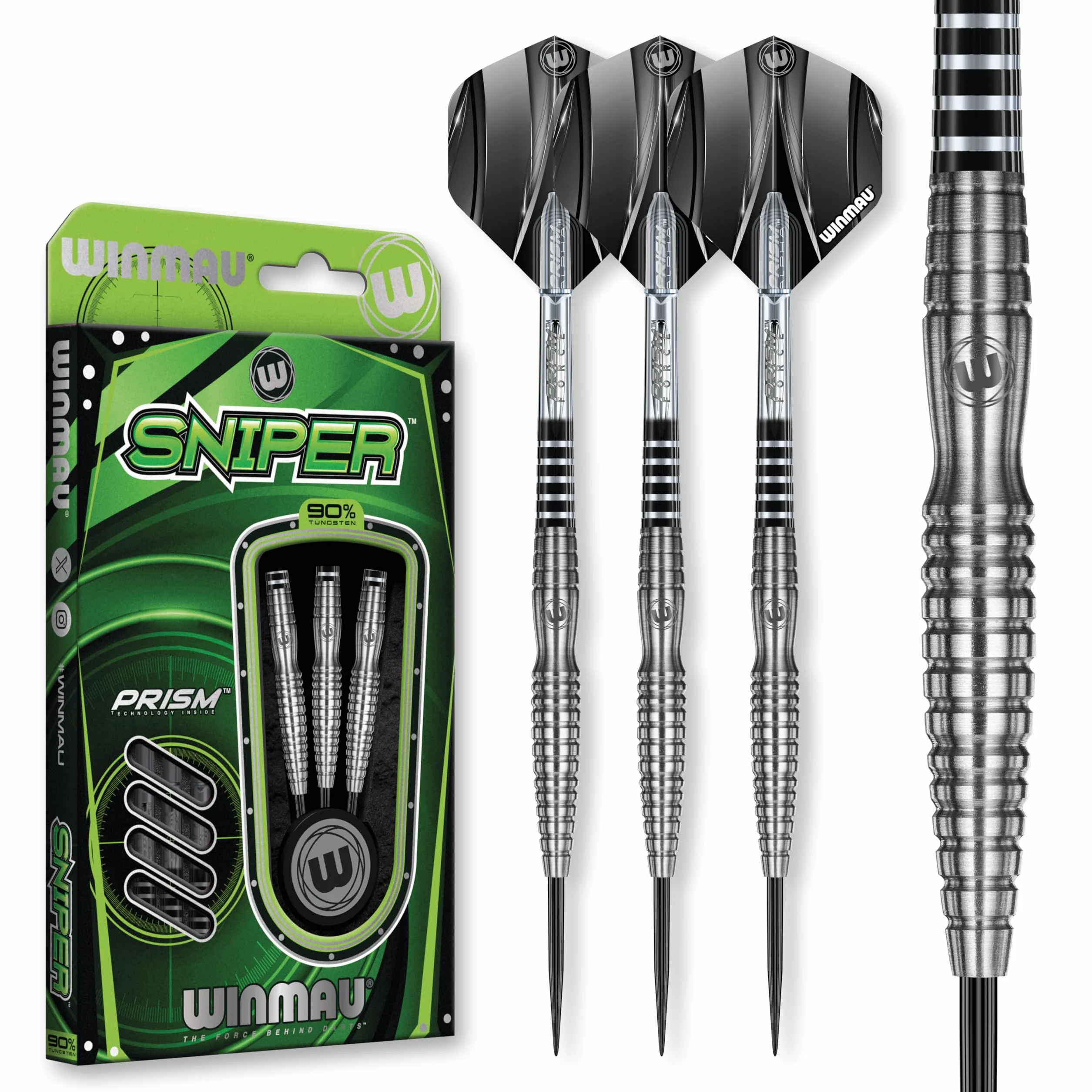 WINMAU Sniper V2 90% Fléchettes Pointe Acier 24g