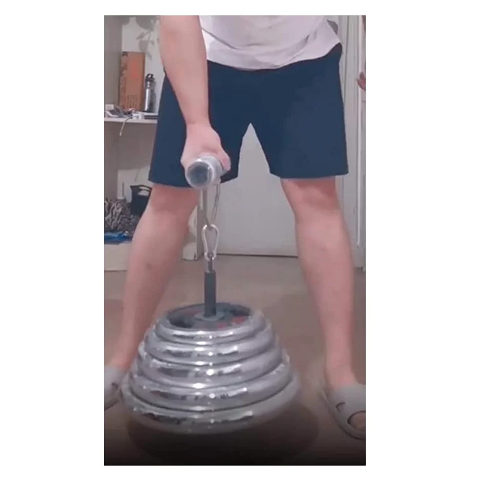 Poignée rotative pour haltérophilie, soulevé de terre – Acier massif pour fitness, biceps, dos et abdominaux – Poignée antidérapante – 5,8 cm de diamètre – Poignées d'exercice de bras et d'aviron