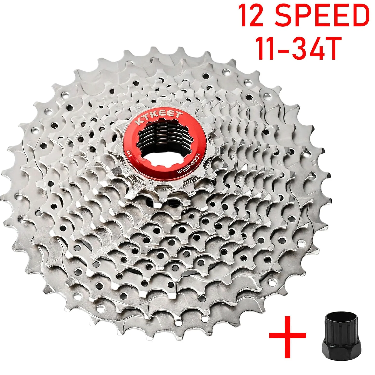Cassette de vélo 12 vitesses 11-28T/32T/34T/36T/46T/50T/52T pour VTT/vélo de route 12 vitesses compatible avec Shimano Ultegra XT Sunrace Sram