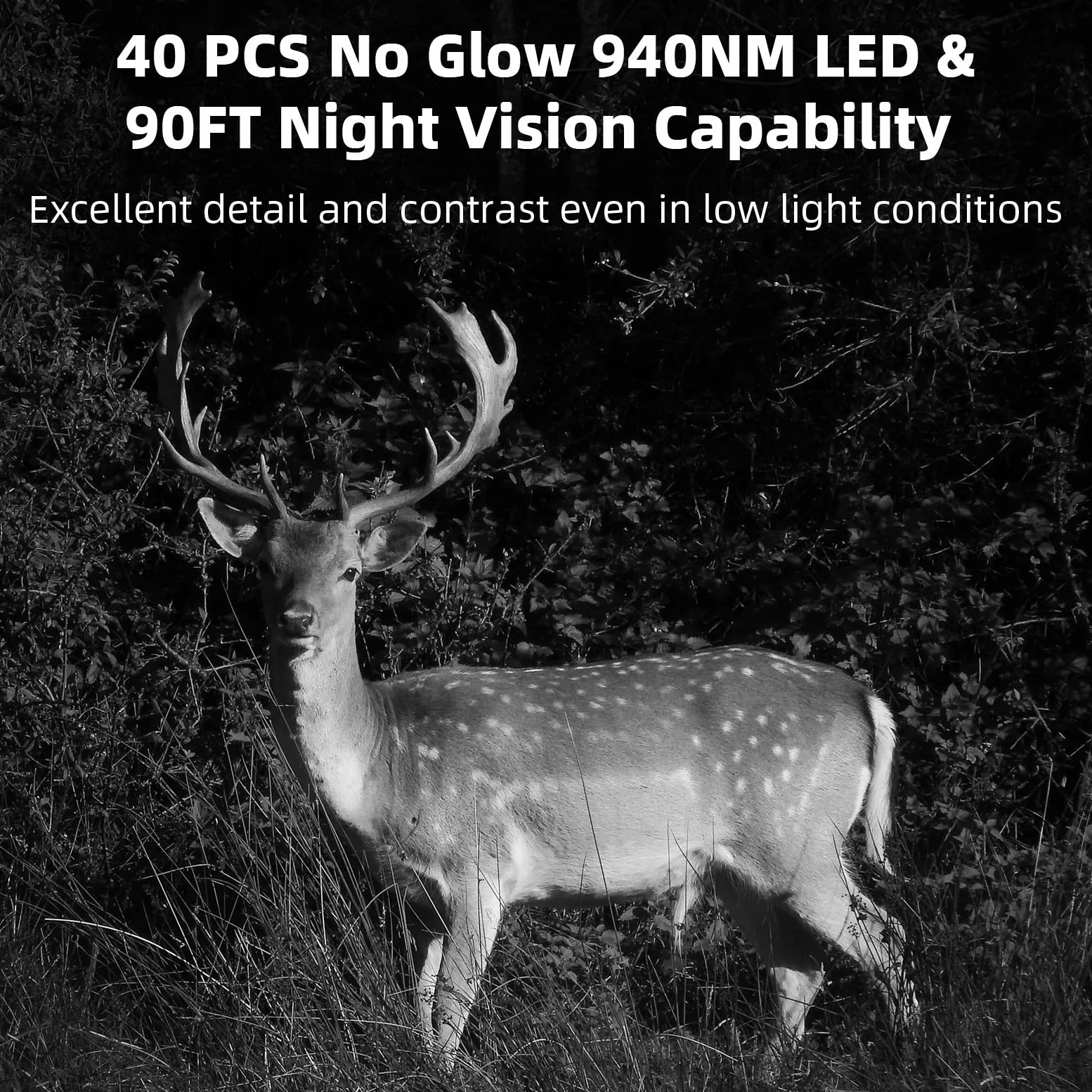 BlazeVideo Caméra de chasse 4K 64 MP avec détecteur de mouvement, vision nocturne, caméra de nuit grand angle 120°, vitesse de déclenchement rapide de 0,1 s, étanche IP66