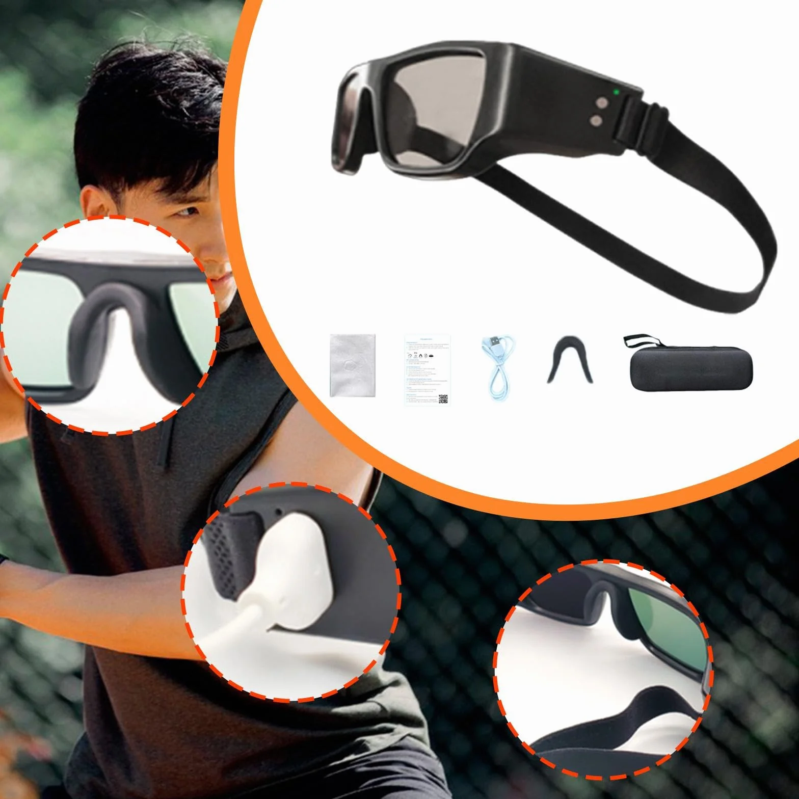 Homyl Lunettes de Dribble Stroboscopiques Course à Pied Football Baseball