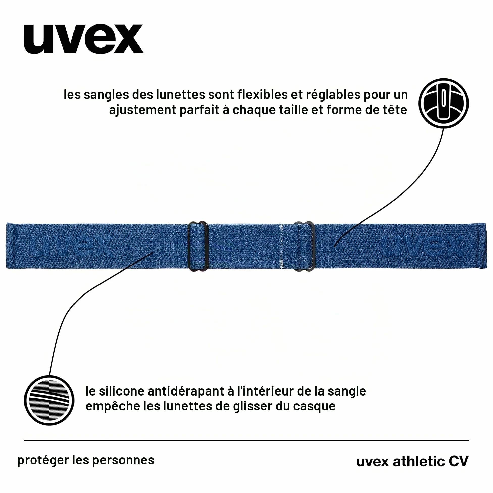 uvex Athletic CV - Lunettes de Vélo pour Hommes et Femmes - à Contraste Élevé - Anti-Buée