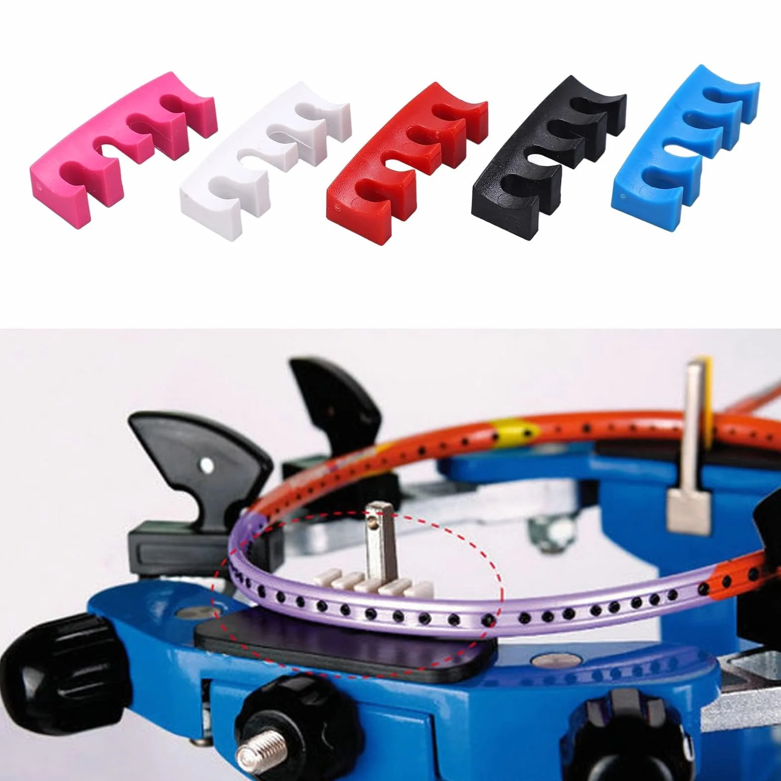 Agatige 5Pcs Répartiteurs de Charge pour Raquettes de Badminton, Protecteur de Cordage