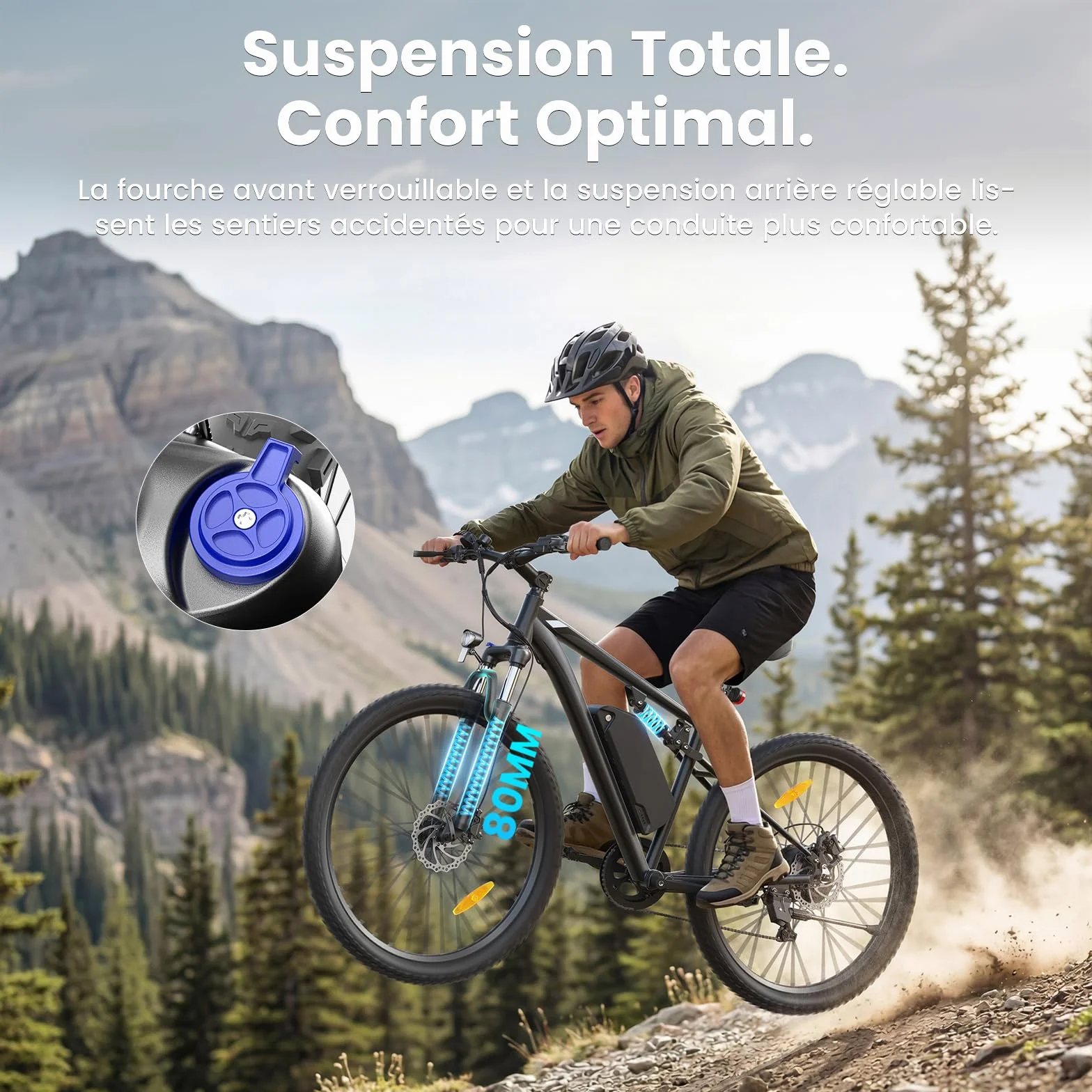 Touroll U2 Pro Vélo Électrique Homme 29" VTT 48V 15Ah 150KM 70Nm Freins à Disque Hydrauliques