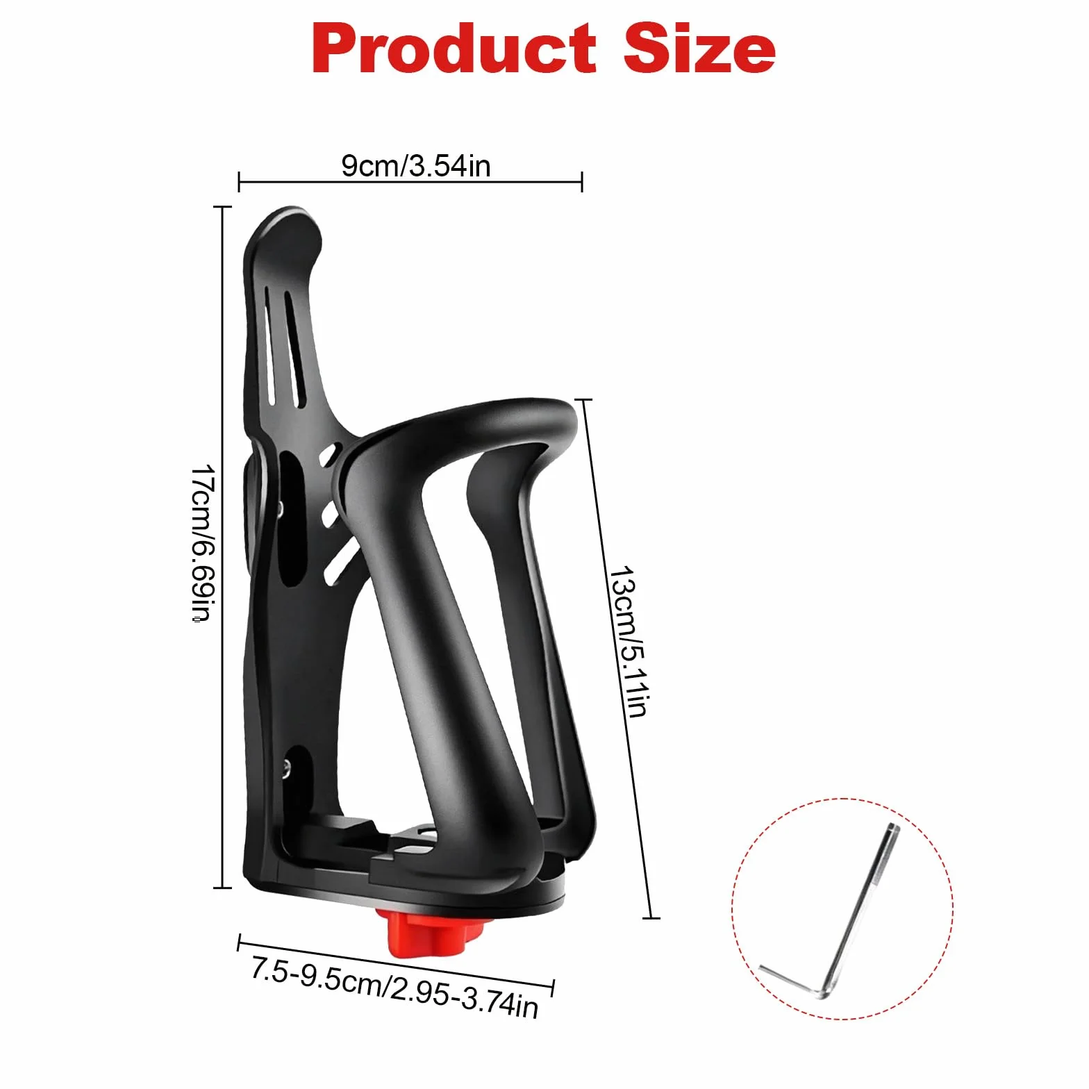 Porte-bouteille pour vélo réglable, adapté cadre et guidon, pour VTT, route, trottinette