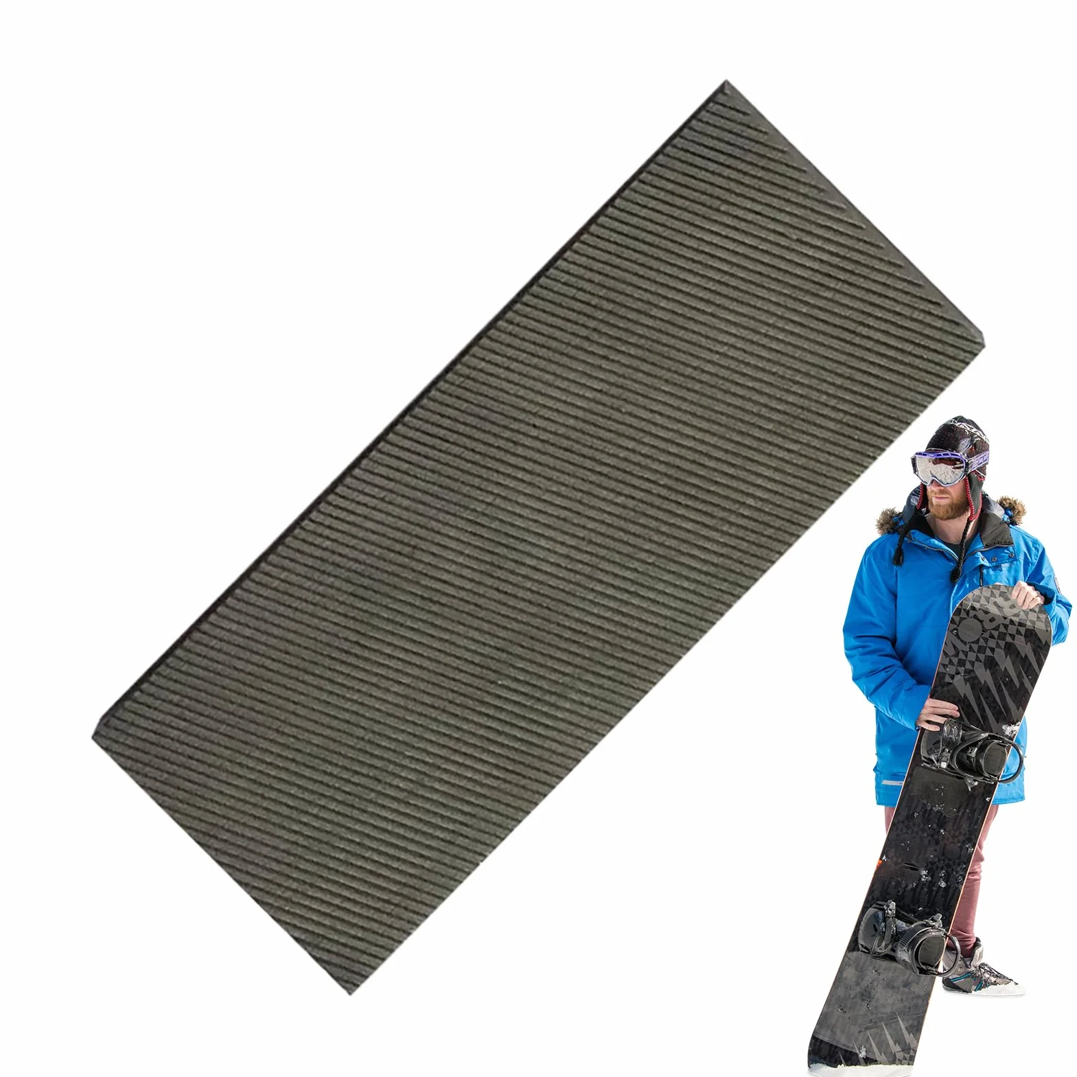 Lime d'affûtage des bords de snowboard - Ski - Biseauté 11 dents - 7 x 2,8 cm - Outil de meulage