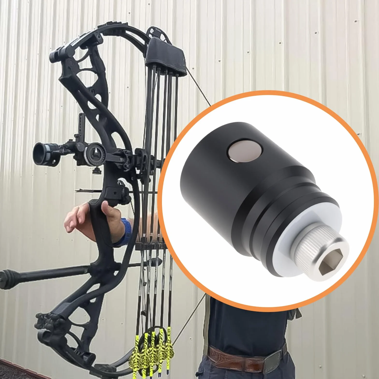 Support de Tir à Arc à Déconnexion Rapide en Alliage Aluminium 40 X 25,3 mm Stabilisateur pour Arcs à Poulies
