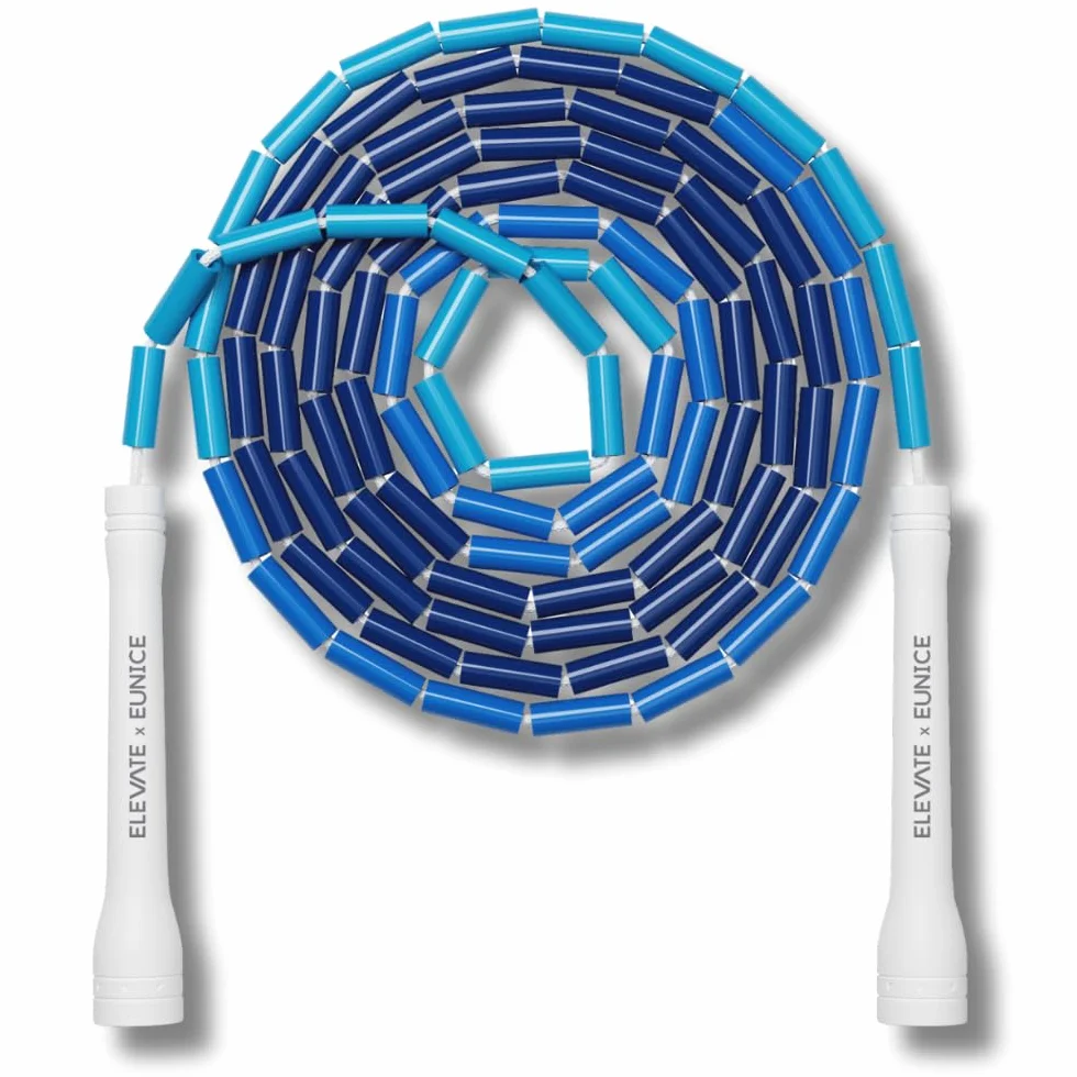 Elevate Rope Beaded Jump - Adjustable Length 3m, 3mm Poly Cord/8mm Beads, 0.1kg