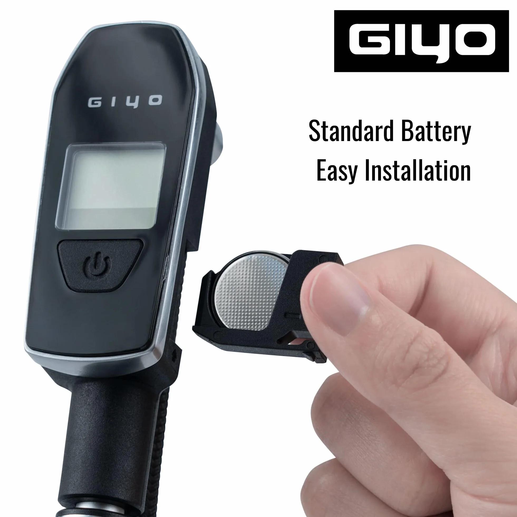 GIYO Pompe à choc 600 PSI – Assistance turbo, purgeur d'air micro, barillet aluminium, poignée confortable, tuyau tressé pour fourche