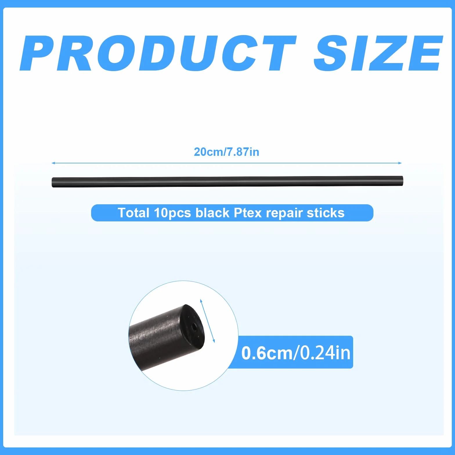 Kit Réparation Ski Ptex 10pcs, Bâtons Entretien Ski 6mm, Outils Snowboard
