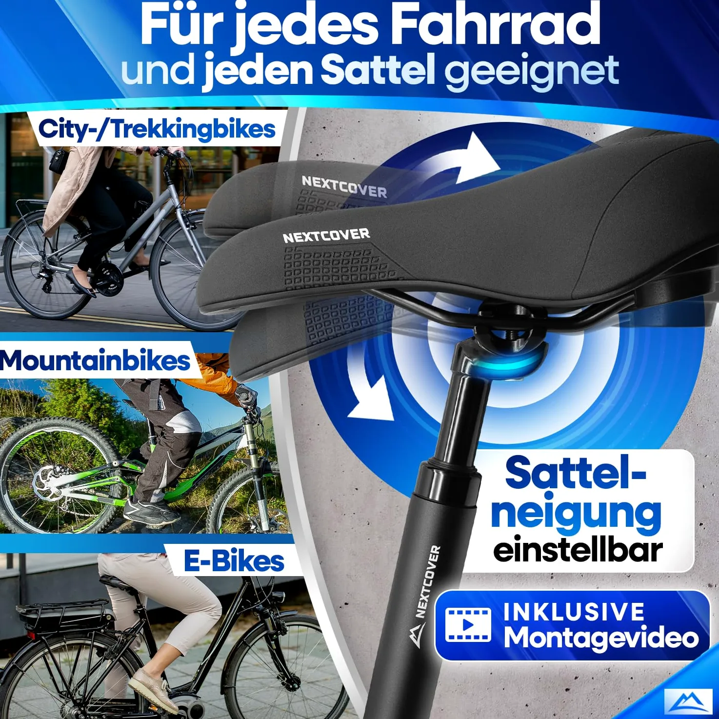 NEXTCOVER® Tige de selle à ressort – L'original – Avec 27,2/30,9/31,6 mm de diamètre et technologie [Comfort Spring] I tige de selle à ressort, tige de selle à ressort, suspension de selle