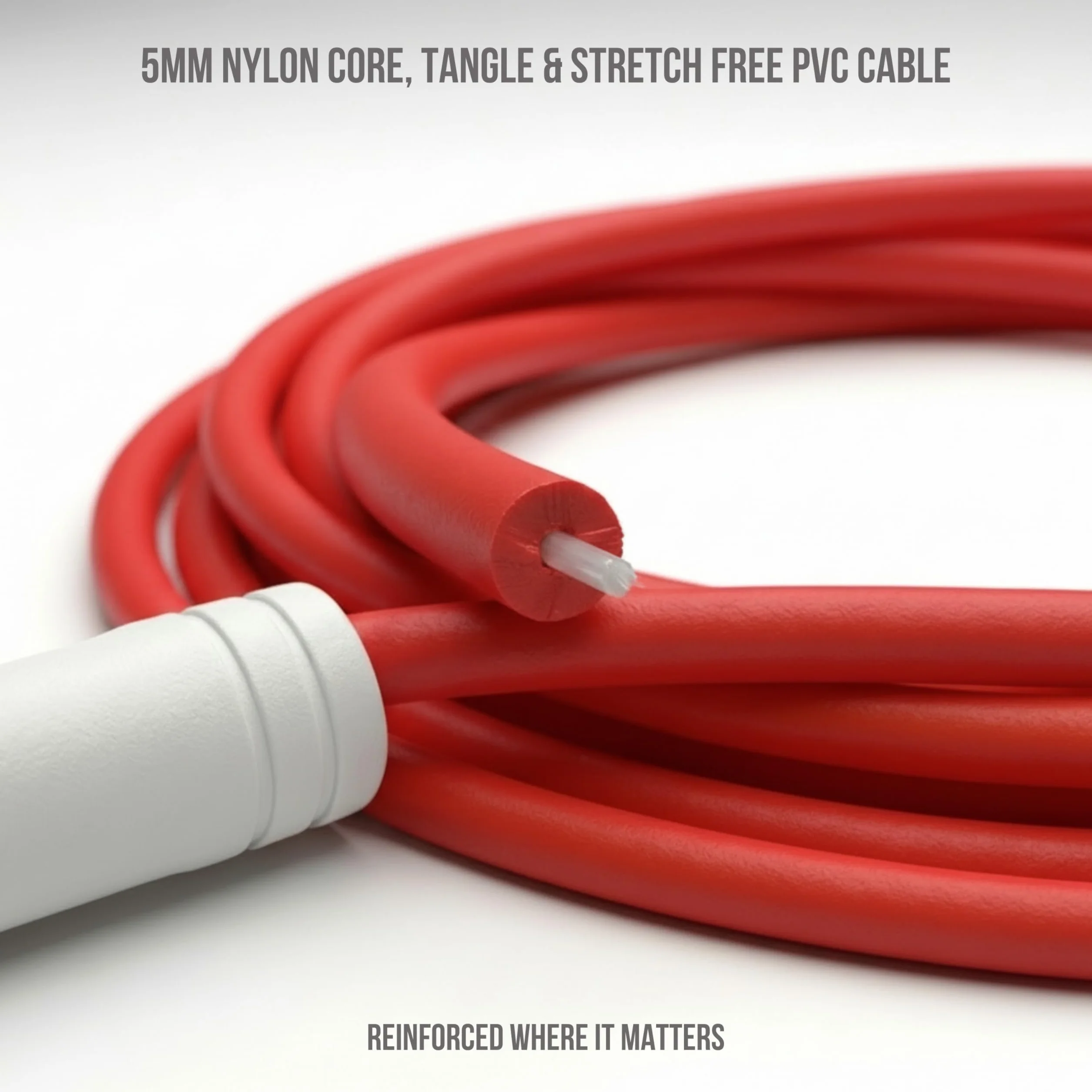 Corde à sauter professionnelle réglable 3 m PVC 5 mm noyau nylon pour cardio double unders crossfit