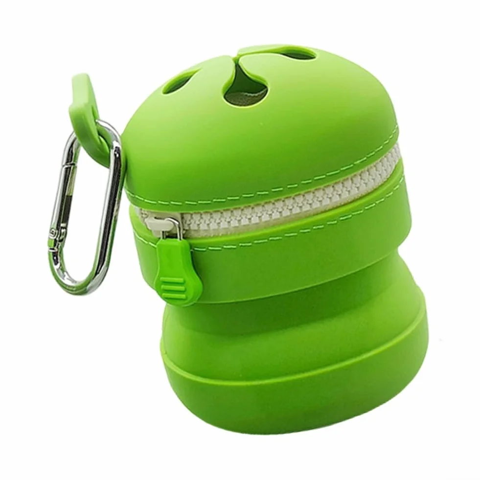 Yuanpgky Boîte de rangement pour accessoires de pêche à la mouche, organiseur pliable en silicone, étanche, vert