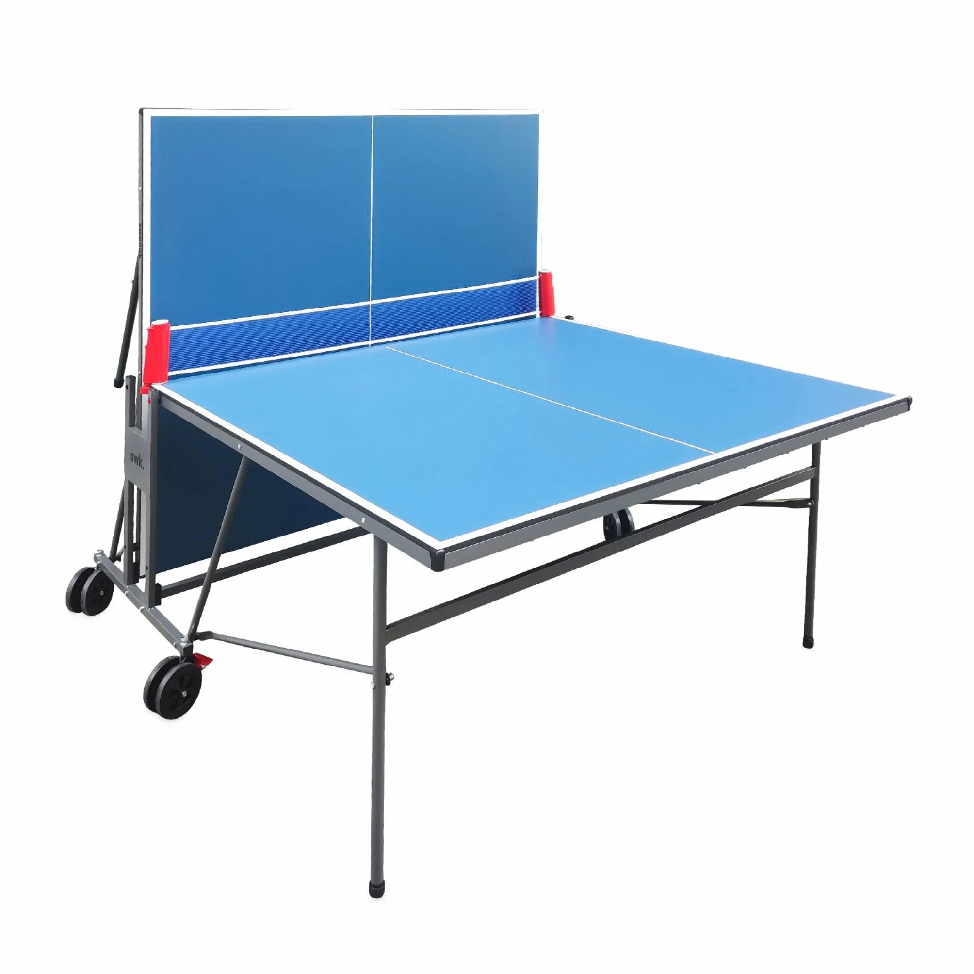 Alice's Garden - Table de ping Pong Indoor Bleue - Table Pliable avec 2 Raquettes et 3 balles. pour Utilisation intérieure. Sport Tennis de Table