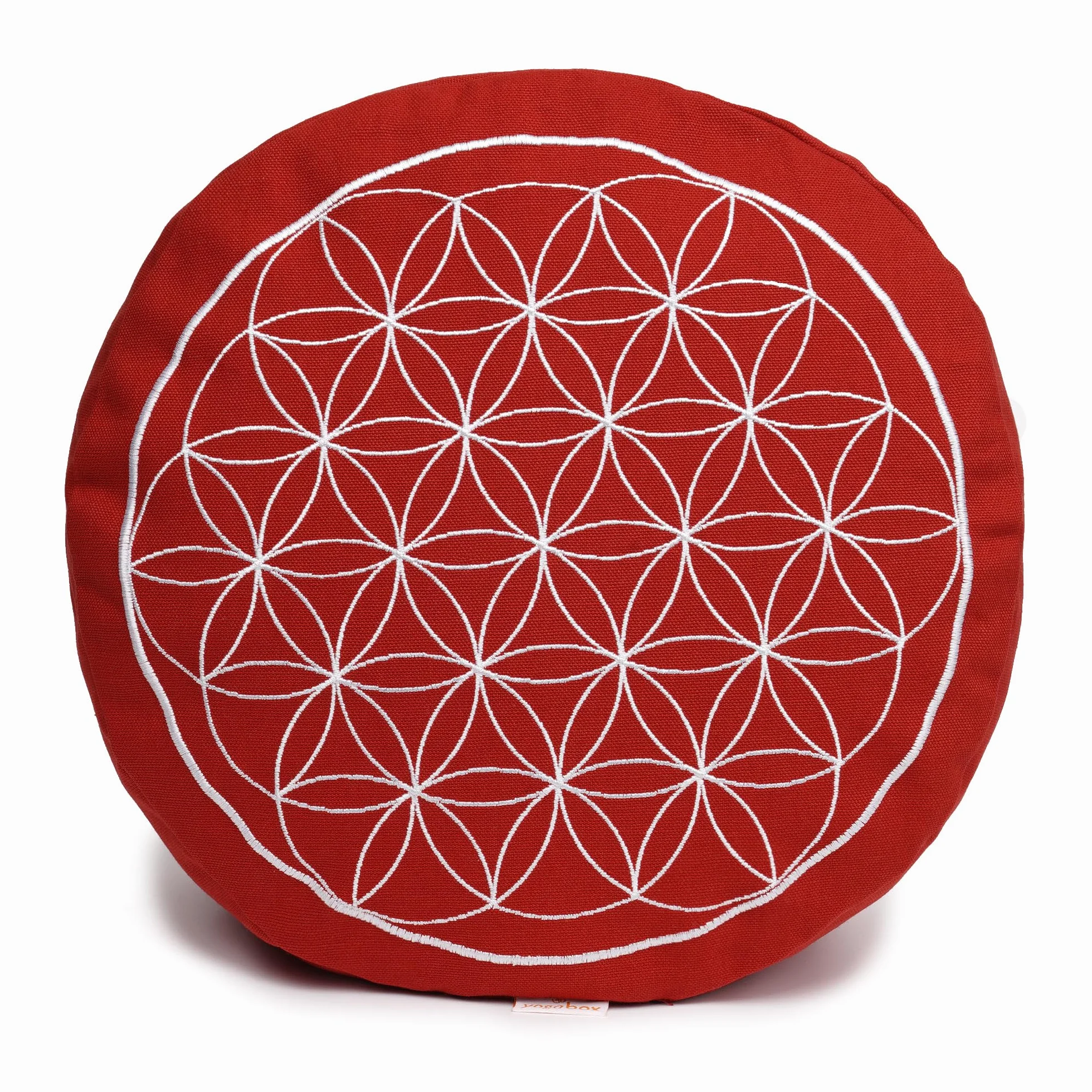 Coussin de méditation Motif Fleur de Vie brodé yogabox