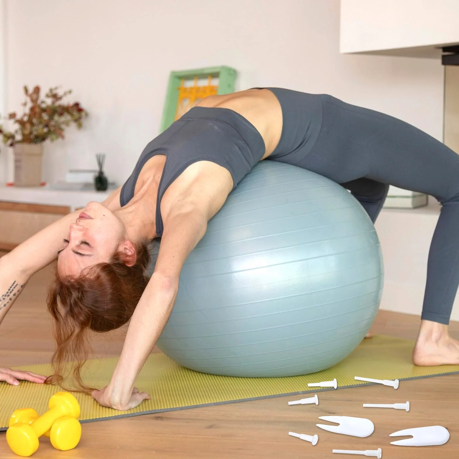 Lot de 12 bouchons de rechange pour ballon de fitness, yoga, ballons gonflables