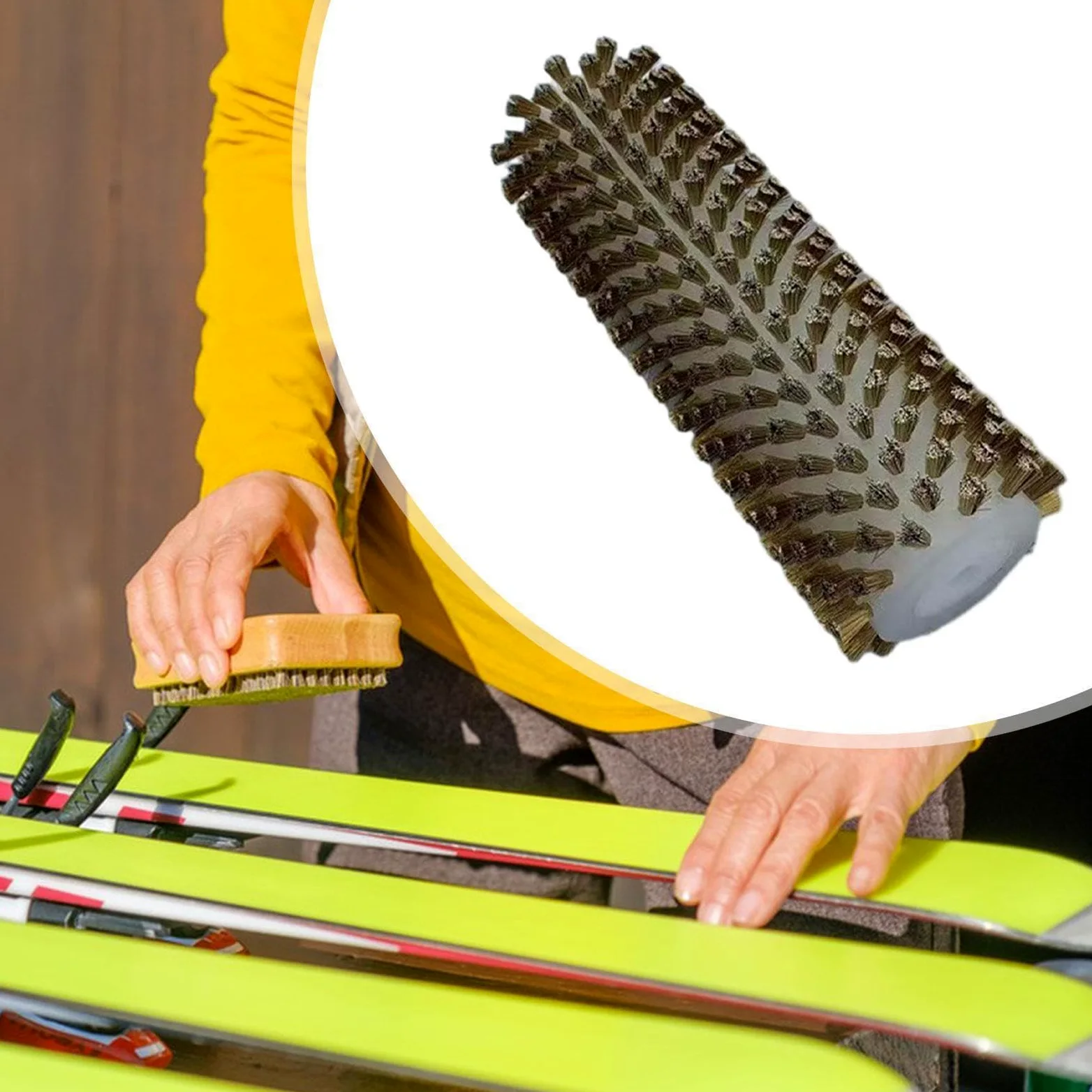Rouleau de fartage | ski souhaitant entretenir efficacement leur équipement. Brosse rotative. Planche à farter électrique. Fil de nylon et de