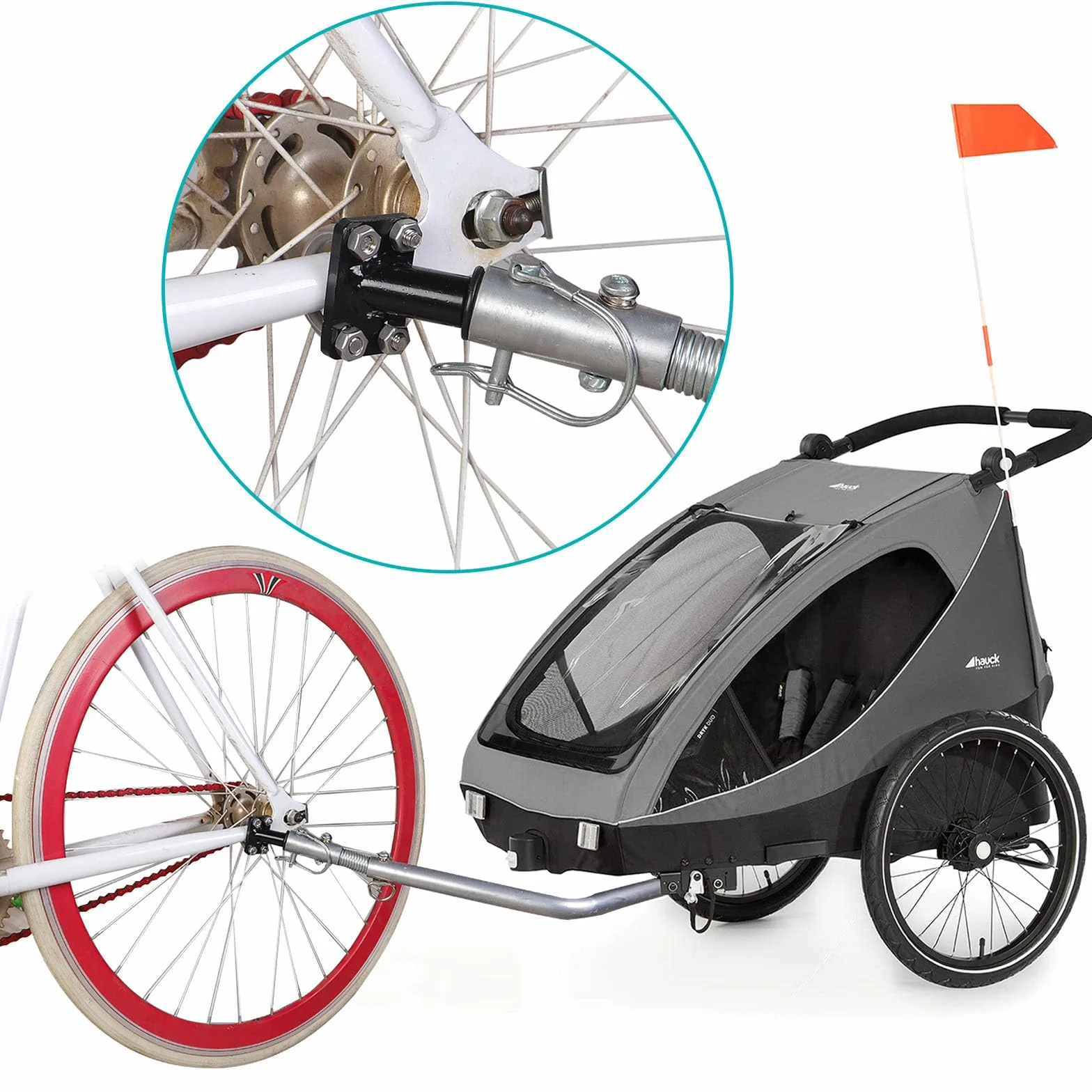 Attache pour Remorque de Vélo, Connecteur de Remorque Haute Capacité pour Transport Quotidien