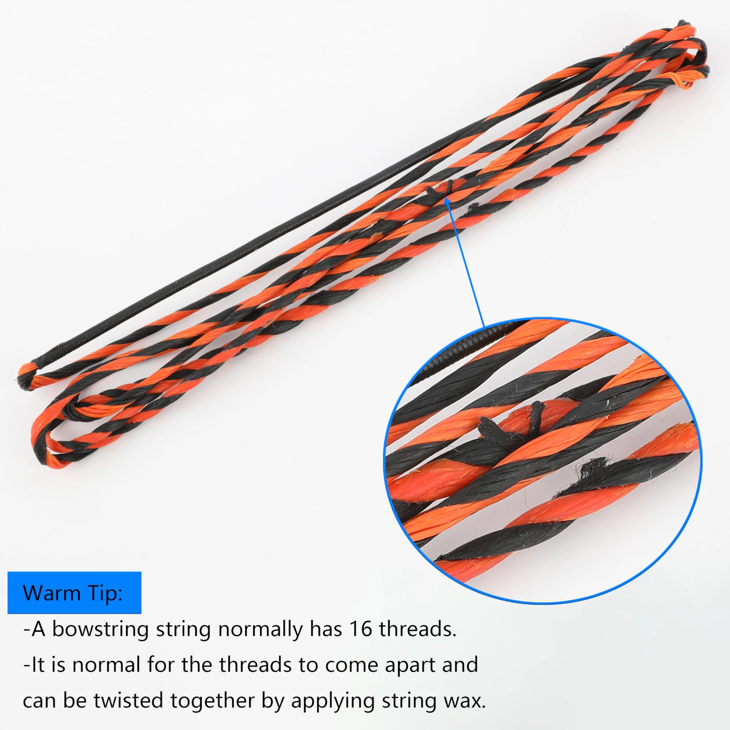 Corde à Arc Flemish Twist 42-66" 12/14/16 brins pour Arcs Traditionnels Recourbés