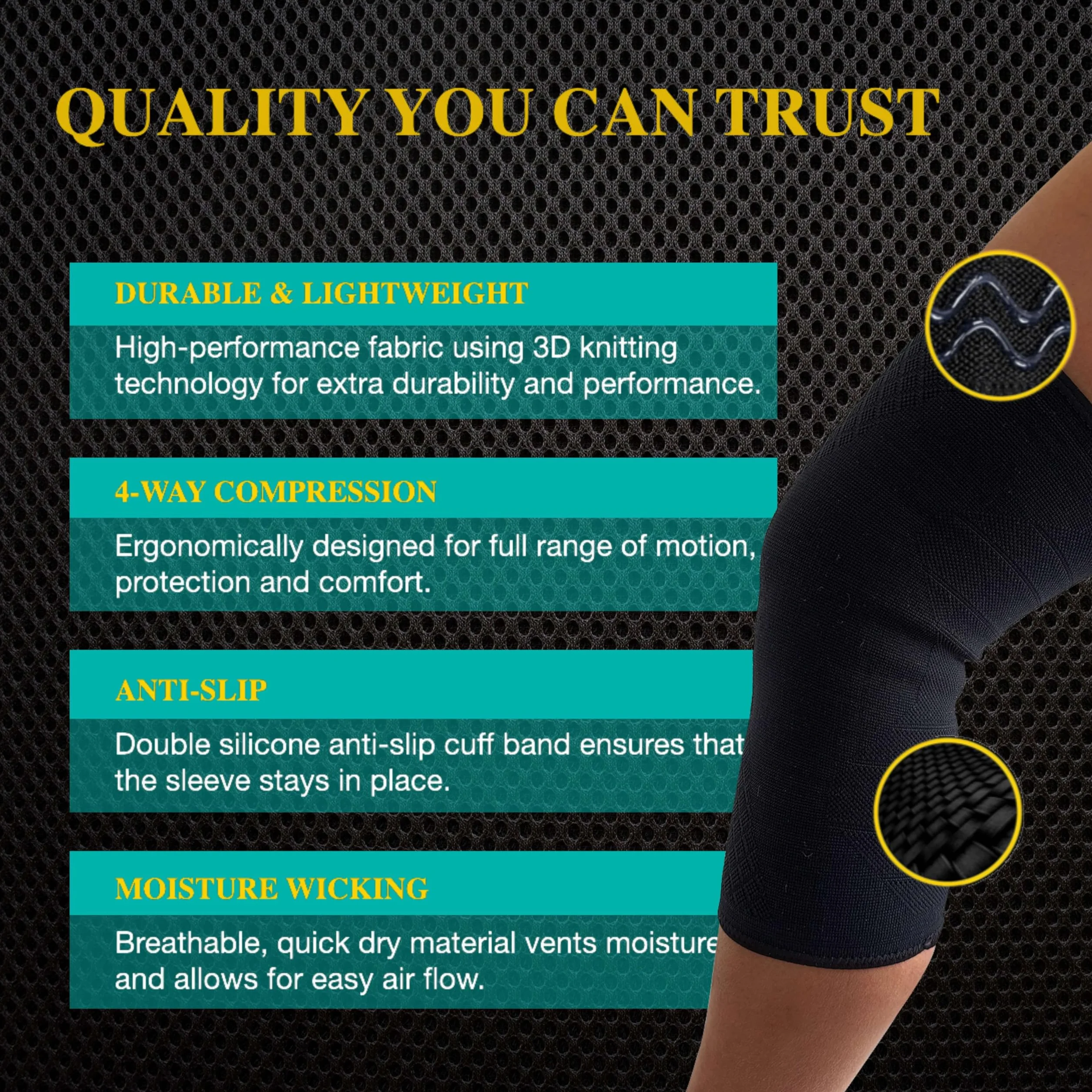 Genouillères pour Hommes et Femmes, Jogging, Crossfit, Randonnée, Volley-Ball
