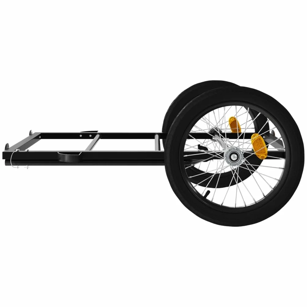 Remorque Vélo Acier Peint 135x68x37 cm Noir Capacité 45 kg VidaXL