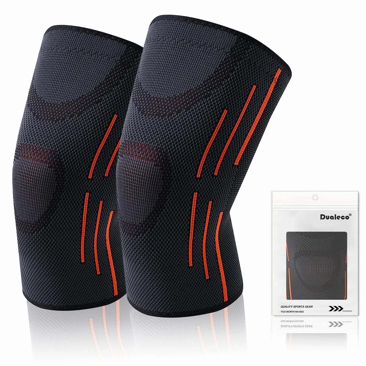 Dualeco Genouillère Sport Antidérapant Respirant 1 Paire