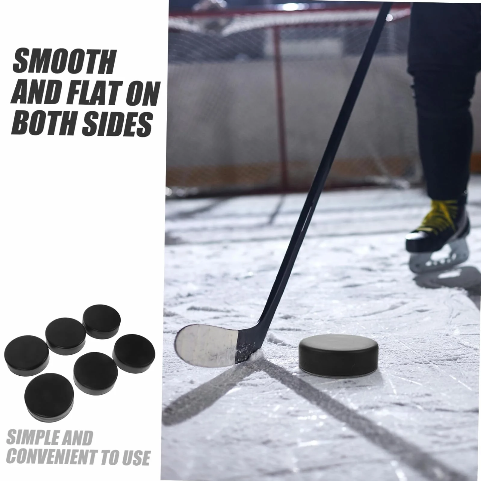 BESPORTBLE 6 Pièces Palet Rondelle De Hockey en Mousse Accessoire De Sport