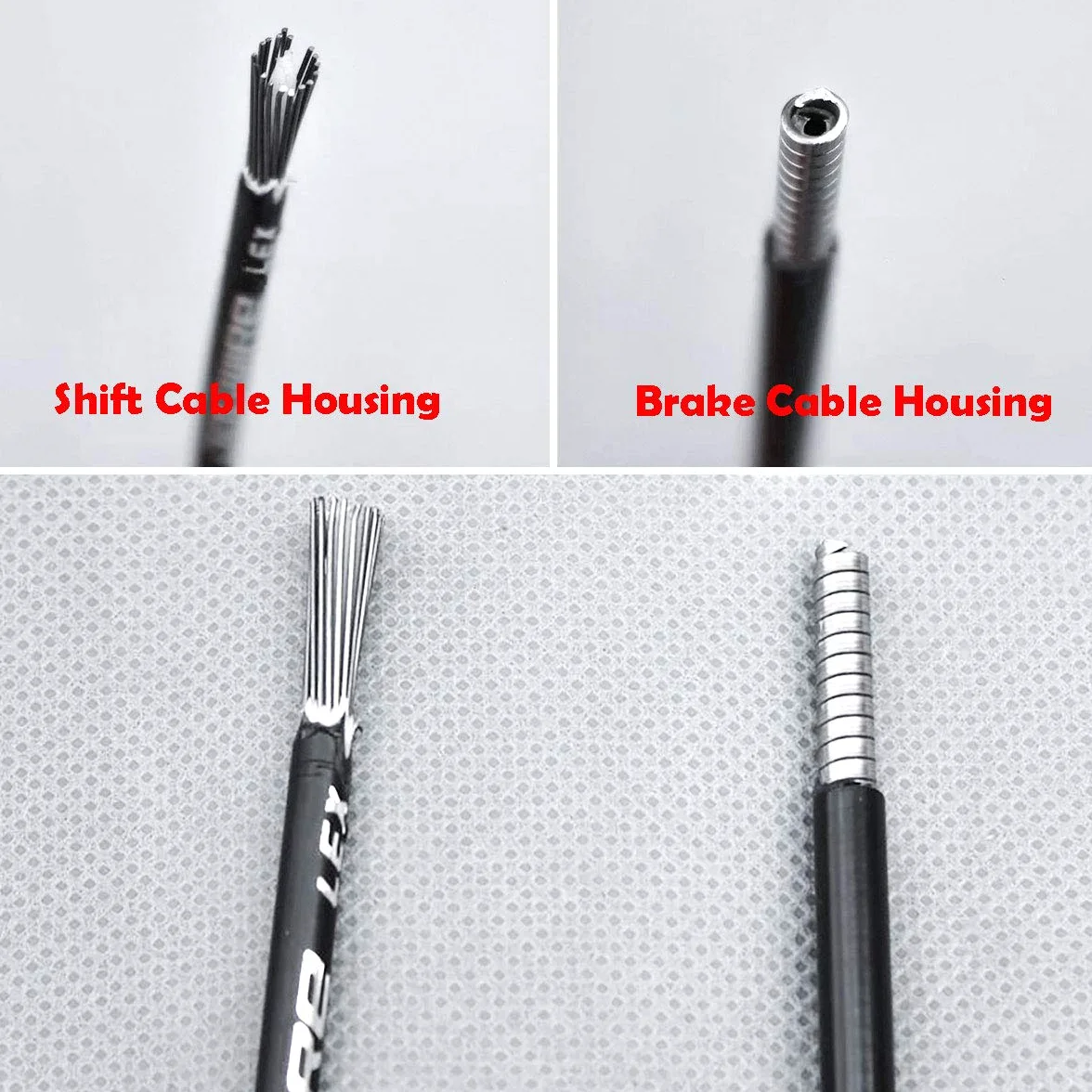 Farbetter Boîtier de câble de frein doublé pour vélo, 5 mm x 15,2 m, avec kit de 30 embouts de câble, le kit de bricolage le plus fiable pour SRAM/Shimano VTT vélo de route (15,2 m + 10 fils