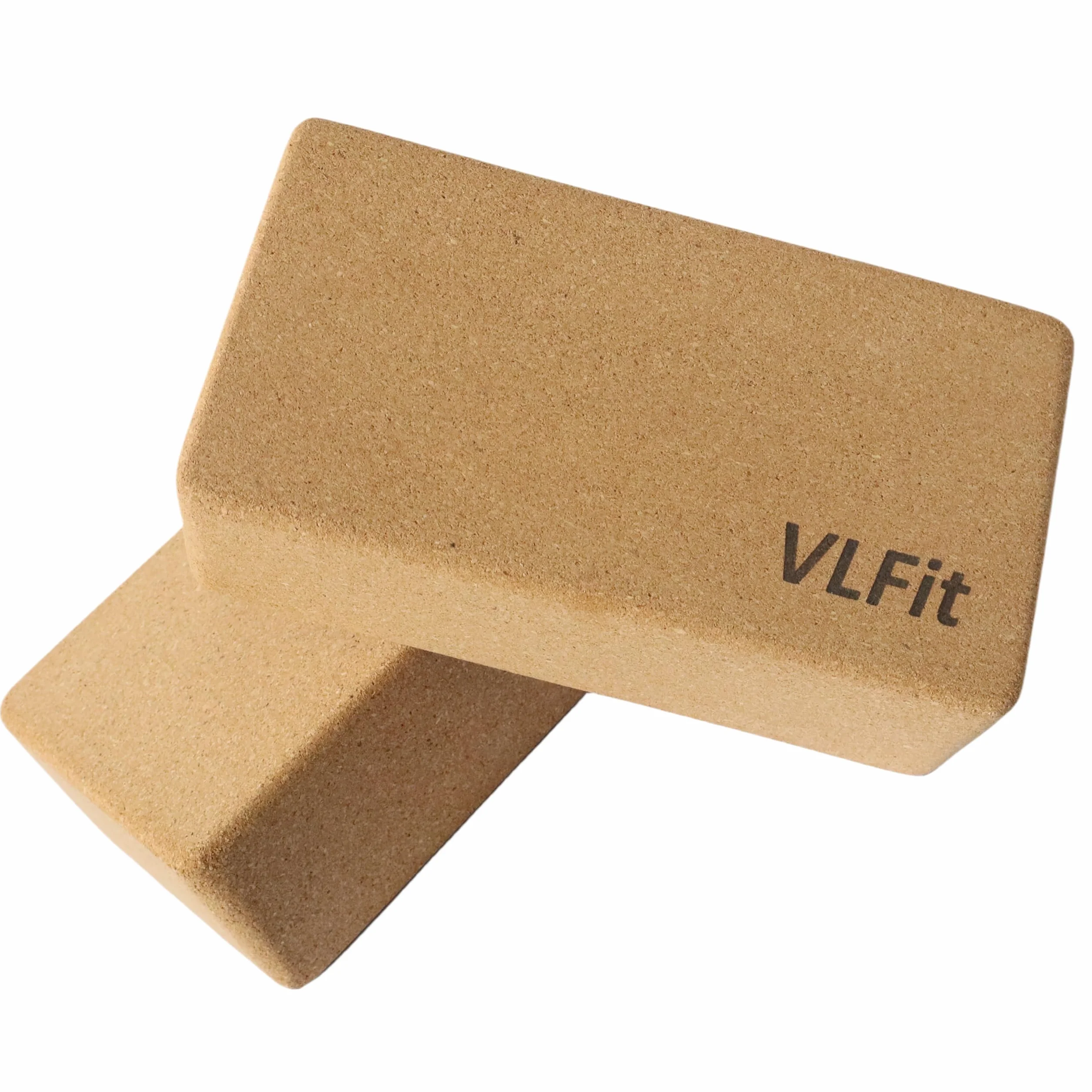 Blocs de yoga en liège lot de 2 avec sangle coton VLFit