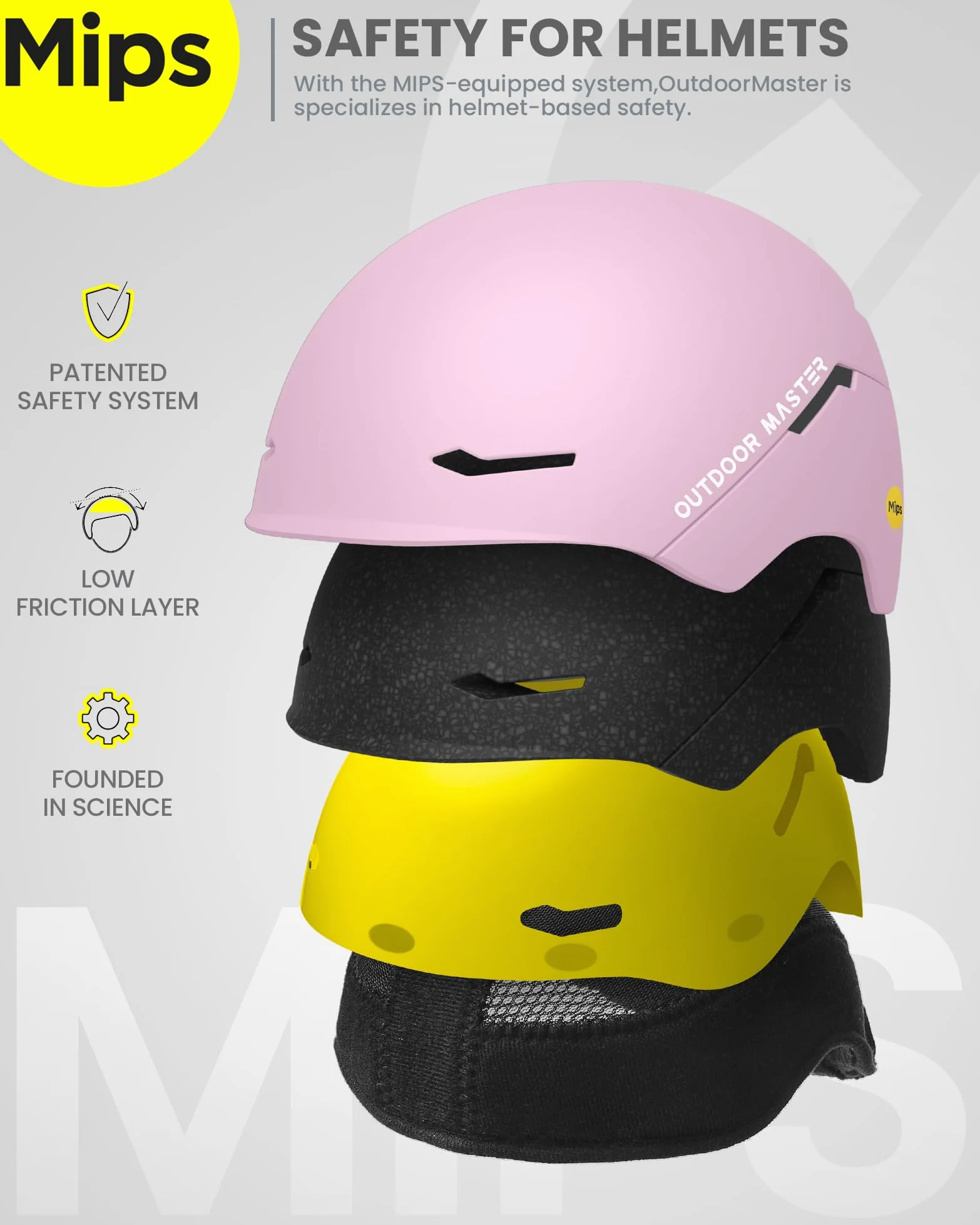 OutdoorMaster Elk MIPS Casque de Ski - Casque de Sports de Neige Casque de Snowboard pour Hommes Femmes & Jeunes