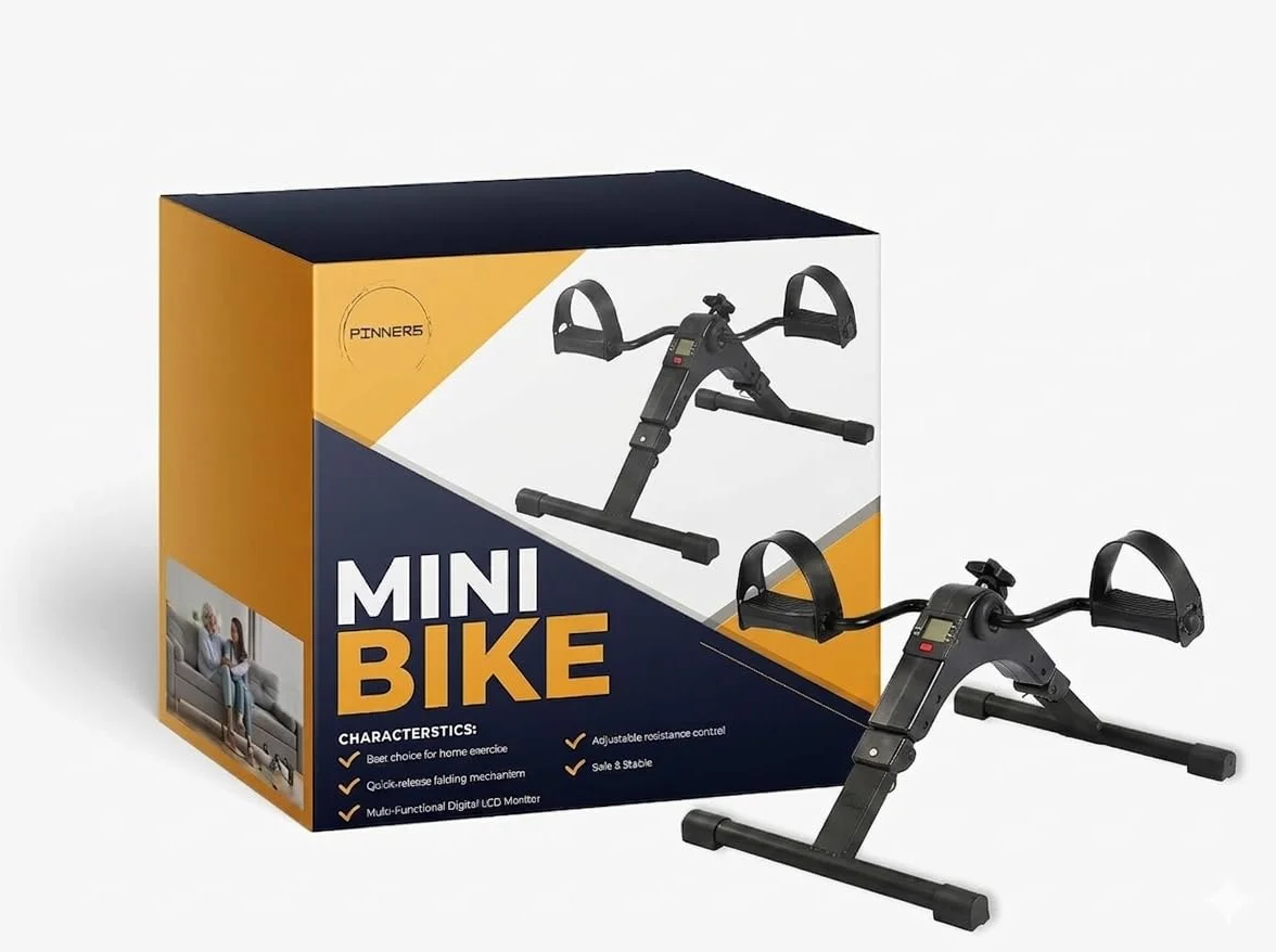 Mini Vélo Statique Pliable, Pédaleur pour Exercice à Domicile