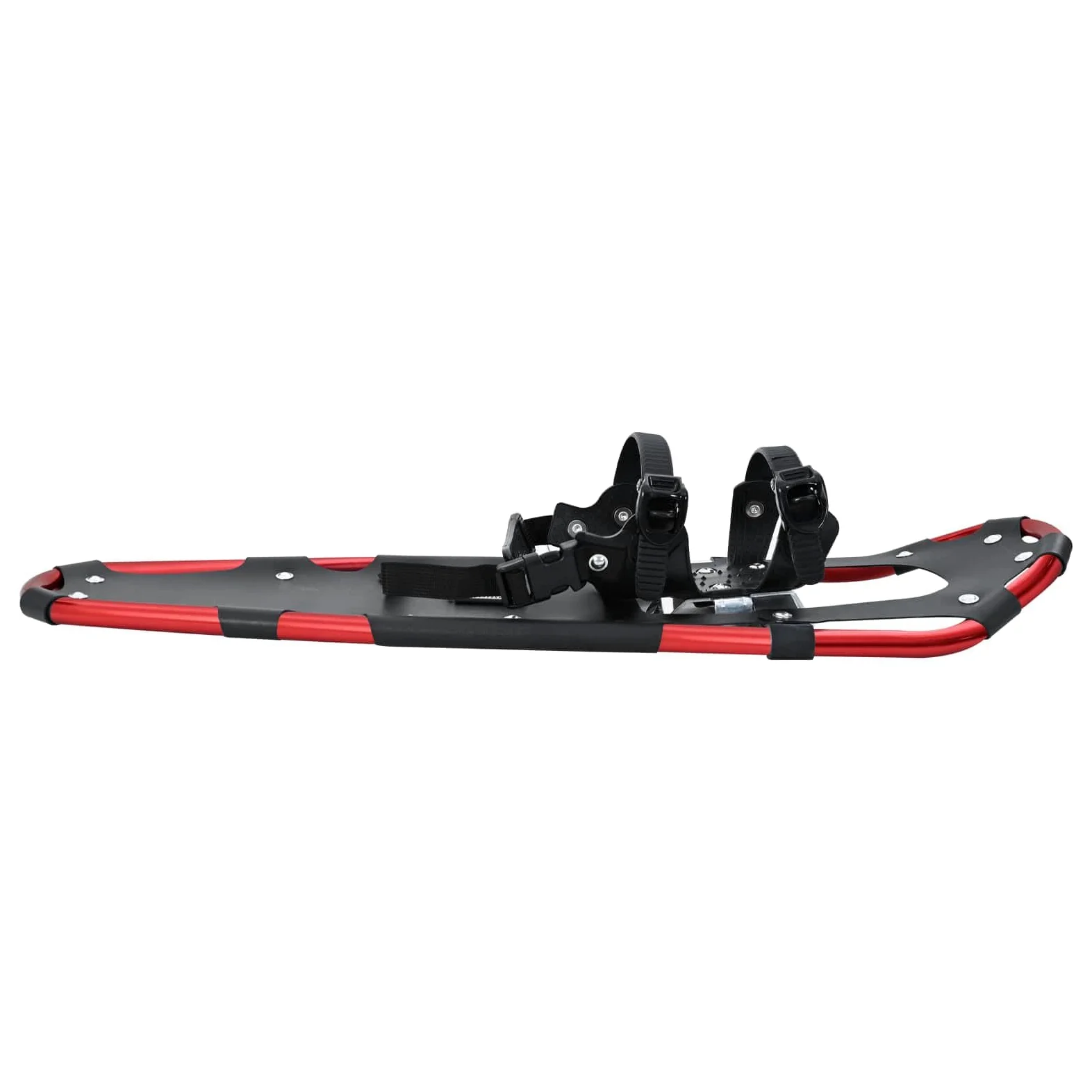 Raquettes à Neige 3 en 1 Argent et Noir 53,5 x 21 cm, Cadre en Aluminium et Plateau HDPE, avec bâtons de randonnée Ajustables et Sac de Transport, pour Chaussures Taille 38 à 48