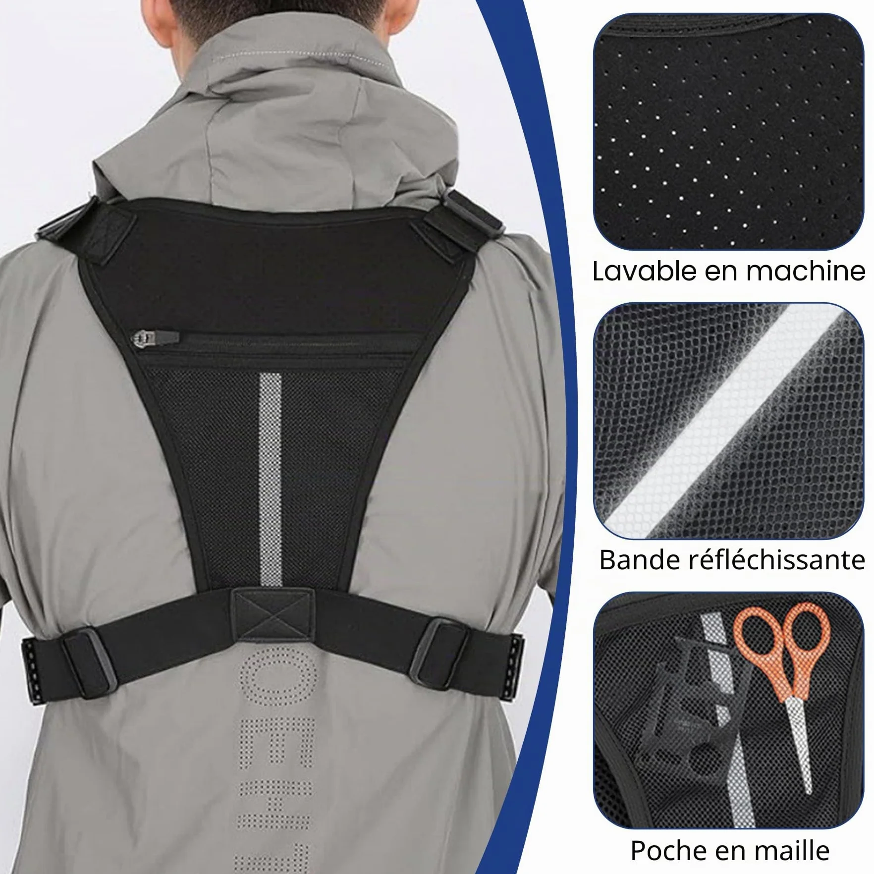 GAESHOW Sac de poitrine tactique pour homme, réglable, fonctionnel, pour hommes et femmes, imperméable, sac de poitrine portable pour les entraînements en plein air, le cyclisme, la randonnée et le