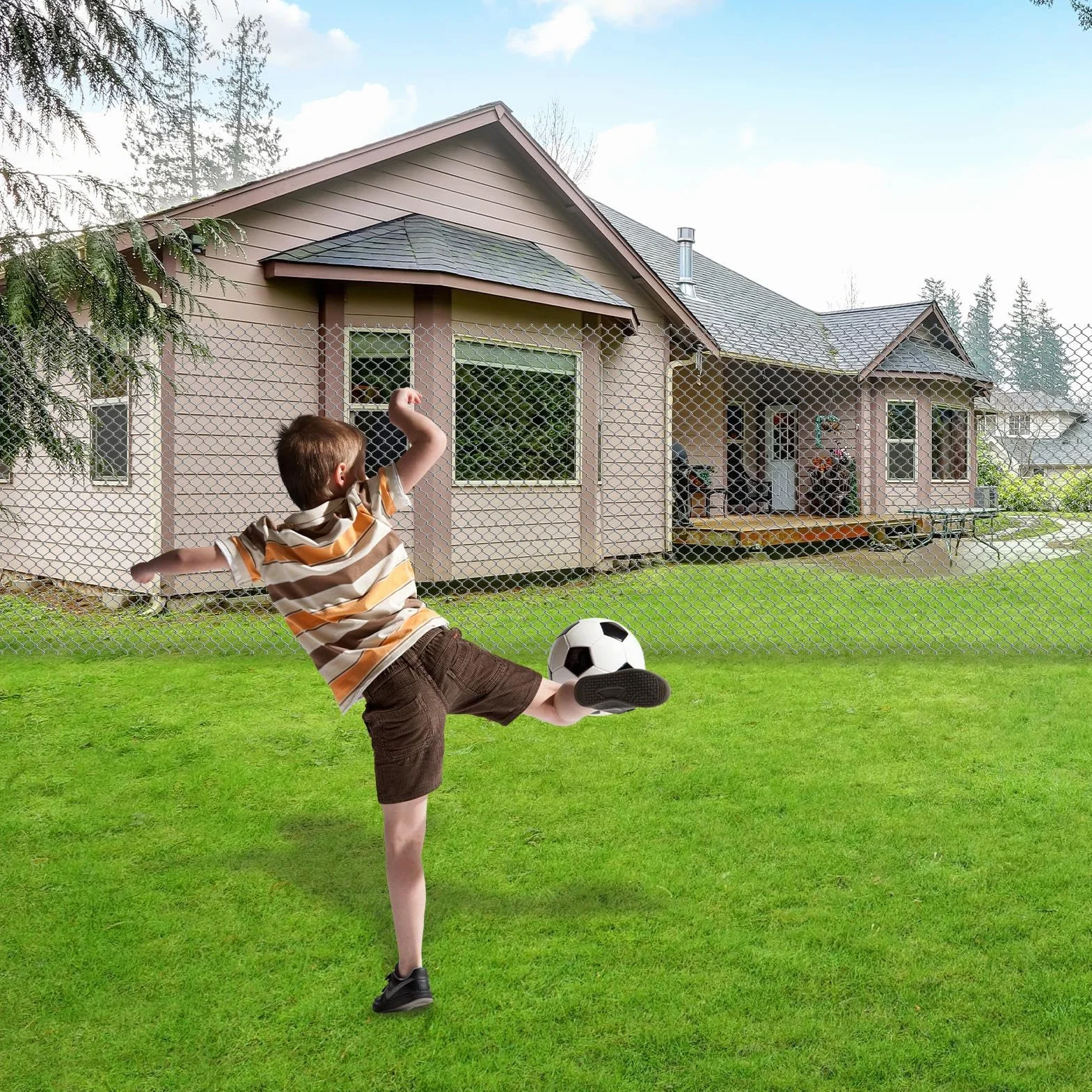 Filet Protection Ballon de Foot, Barrière Anti Ballon, Filets Protection Terrain Sport Jardin