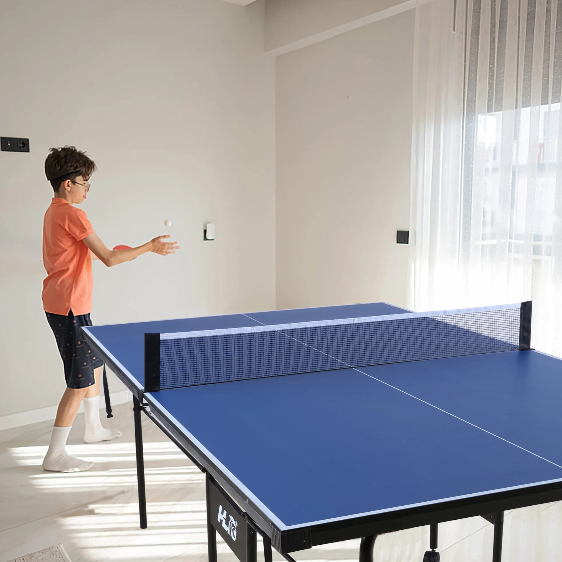 Table de Tennis de Table 7FT Pliante MDF 12mm 206x114.5x76 cm avec Filet