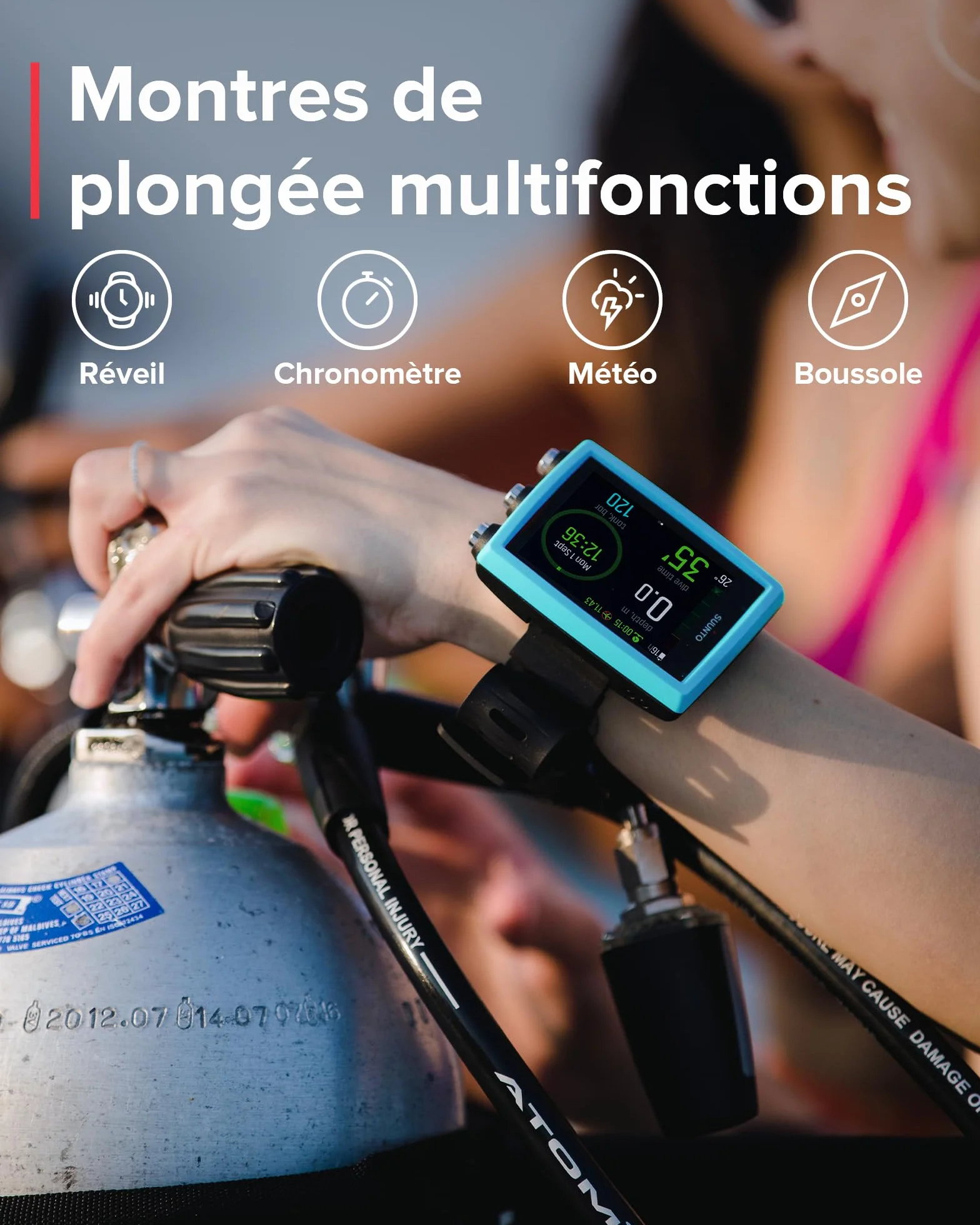 SUUNTO EON Core Montre de Plongée Numérique Écran Couleur Étanche 80m Ordinateur sous-Marine Batterie Rechargeable