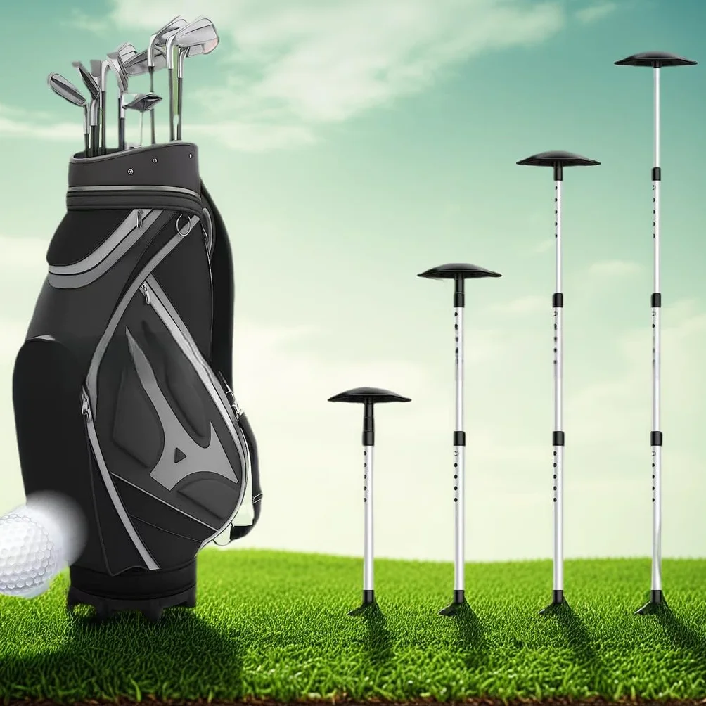 Canne de support réglable pour sac de golf à 4 sections de 50,8 à 132,1 cm pour protection de club de golf en alliage d'aluminium durable TP16