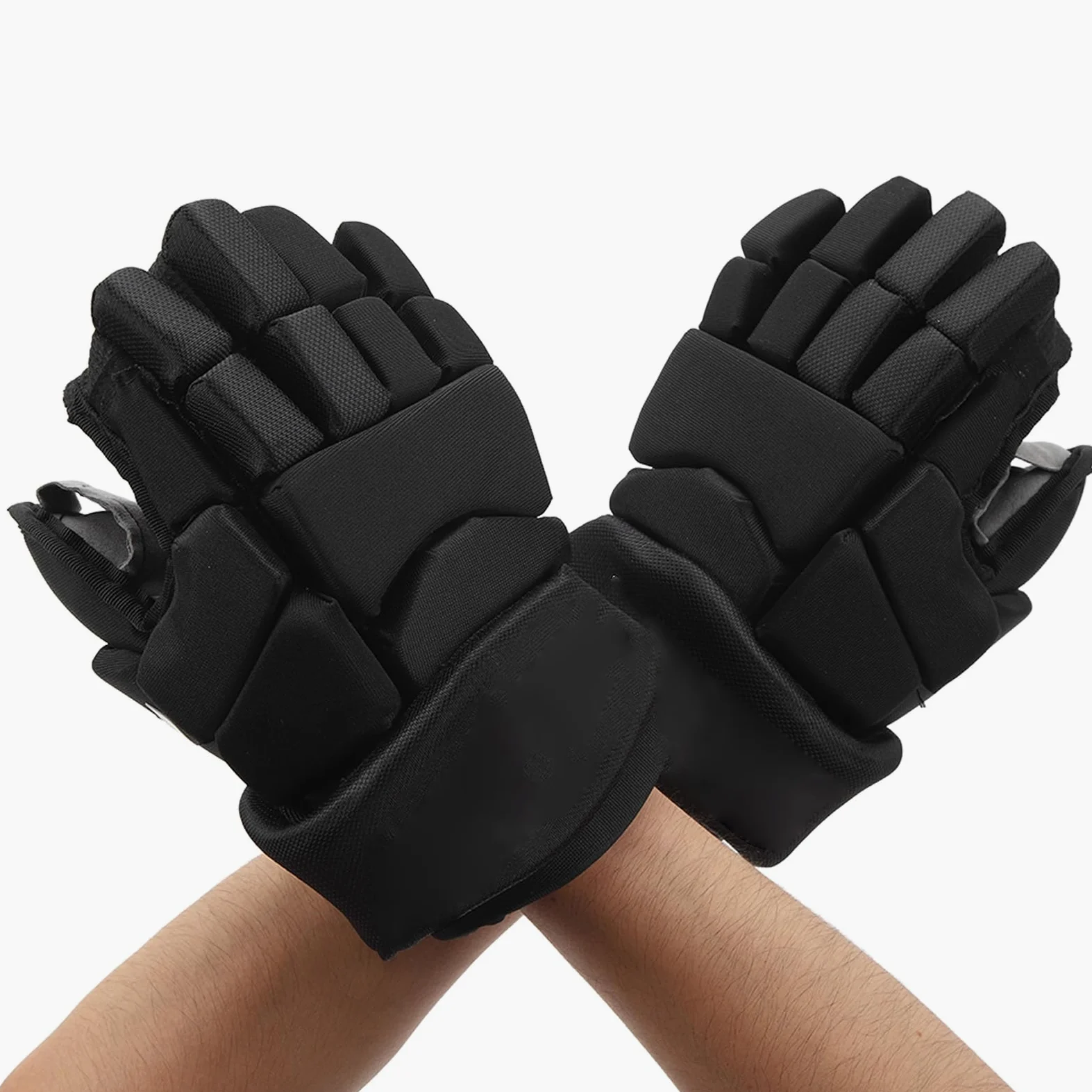 Gants de Hockey sur Glace, Gants de Roller-Hockey avec Protection des Doigts Flexibles, Gants de Protection pour Le Hockey sur Glace Hommes et Femmes, Conception en