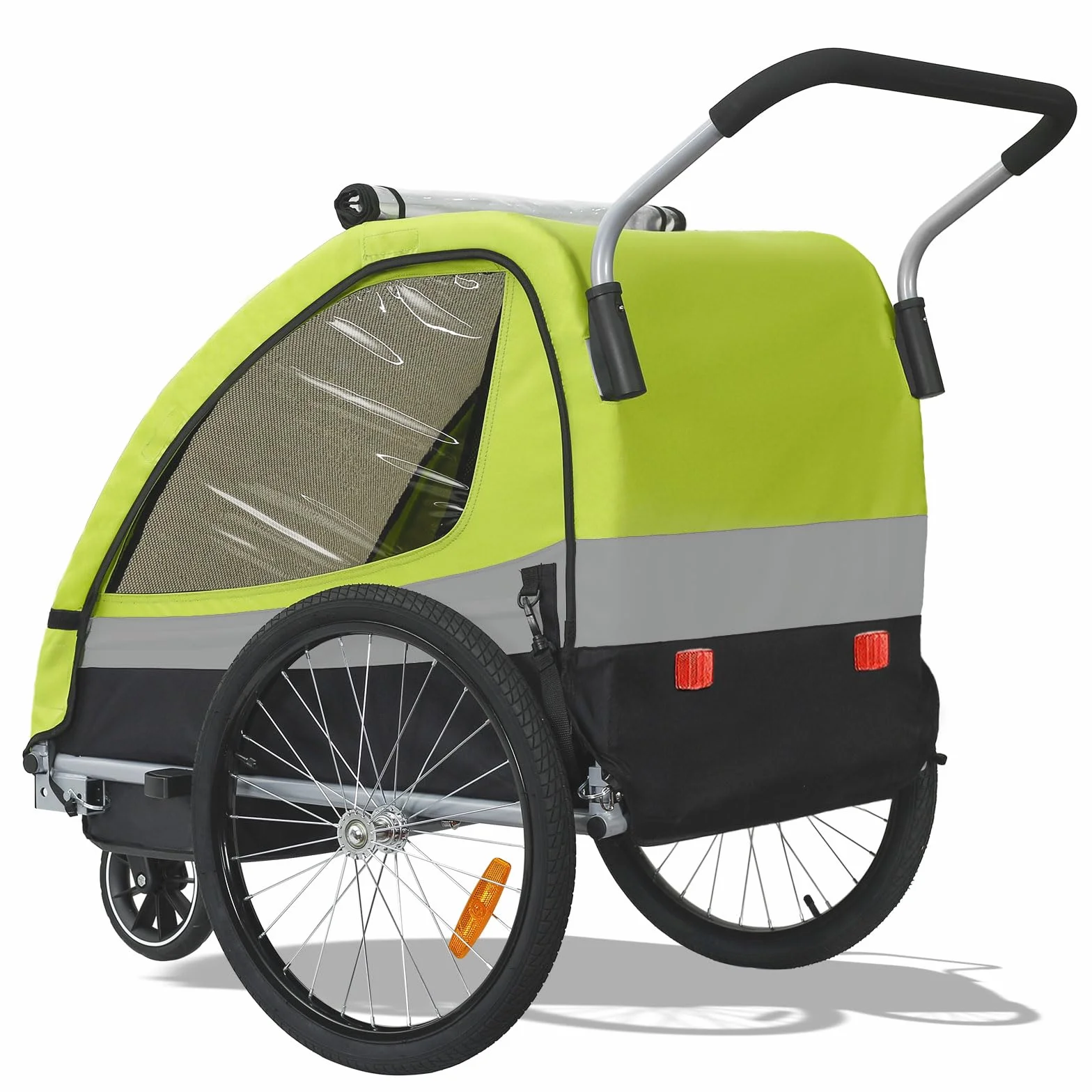 Tiggo T2 Remorque Enfants Vélo 2 en 1 Poussette Jogger Buggy 360° Roue Avant