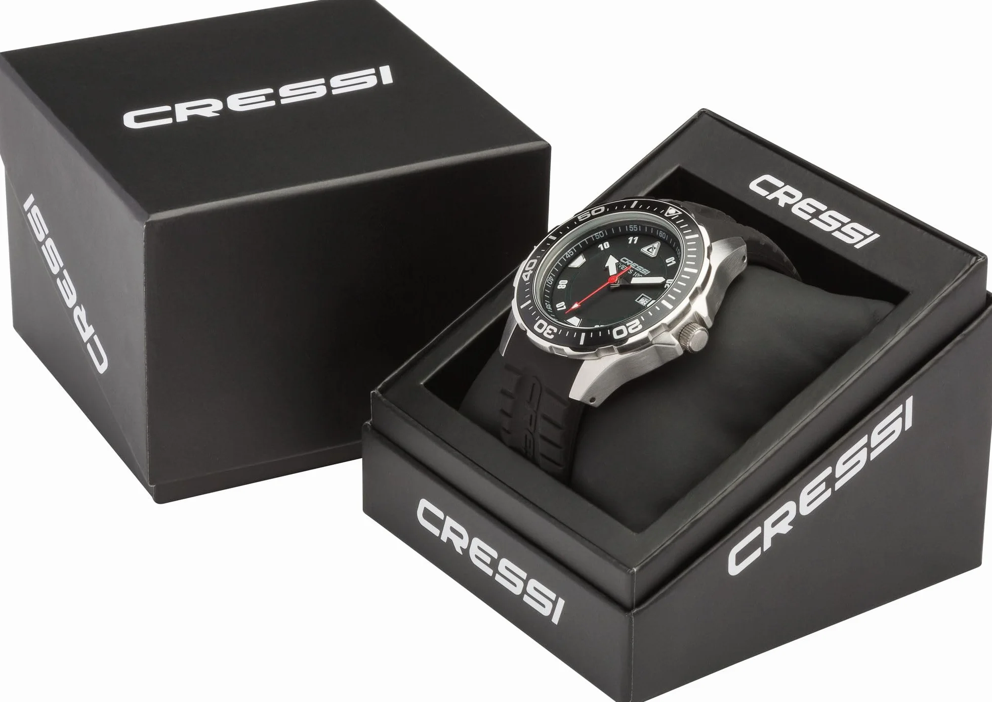 CRESSI Manta Montre de Plongée Homme Femme, Acier Inoxydable, 10 ATM