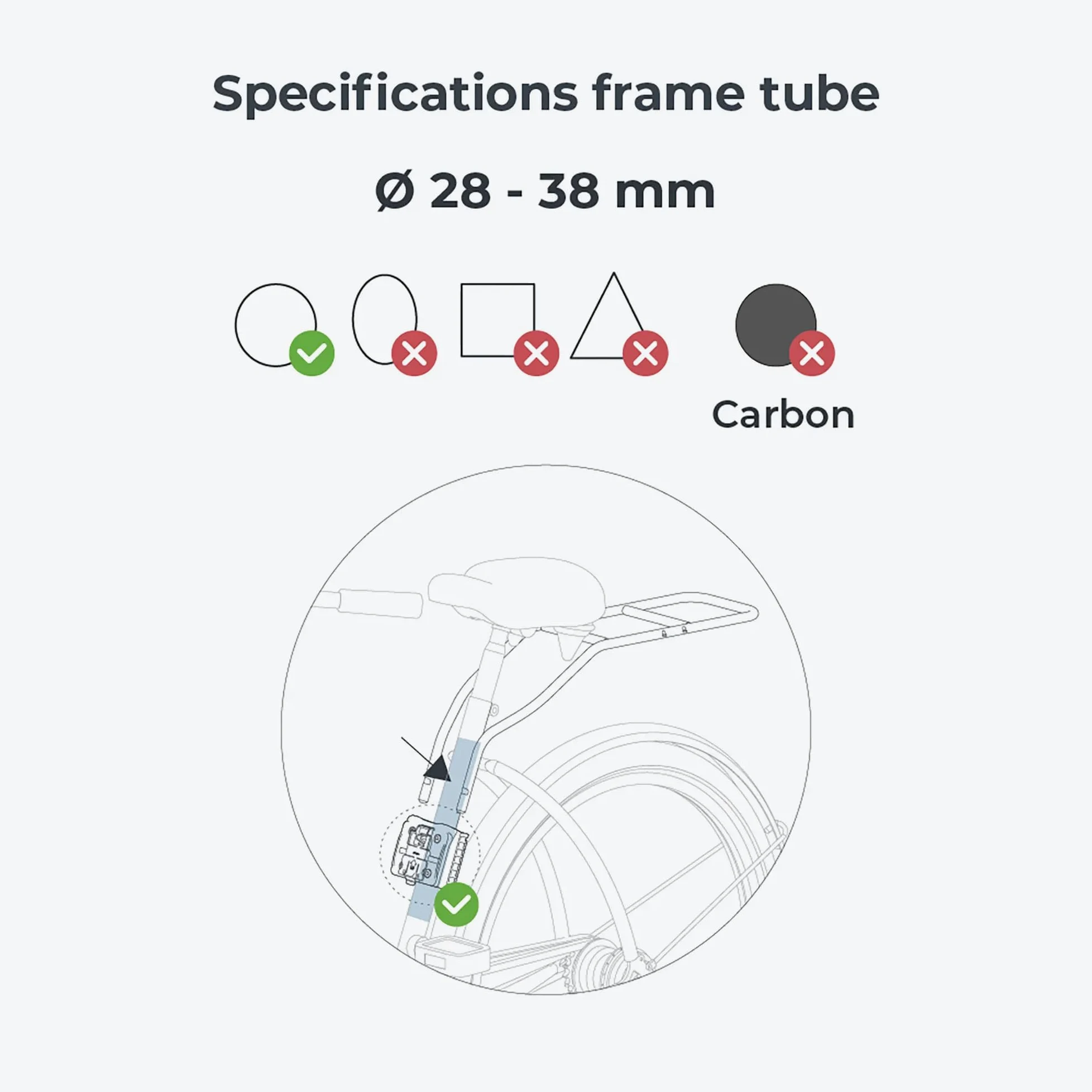 Urban iki Siège de vélo U-me - Montage arrière sur cadre
